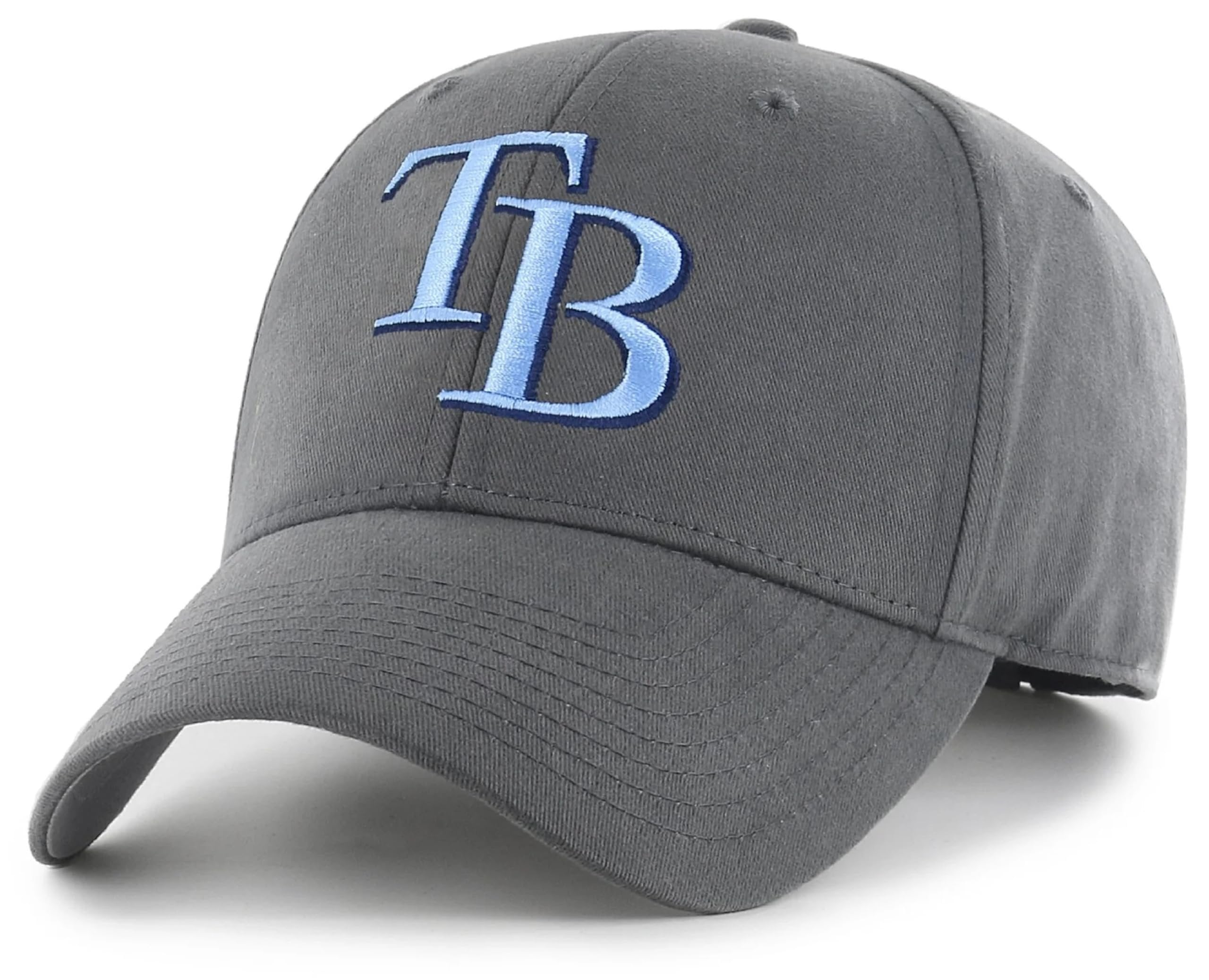 Officially Licensed Tampa Bay Youth Boys Girls Baseball Hat Classic MVP Kids Adjustable TB Team Logo Structured Charcoal/Blue Cap