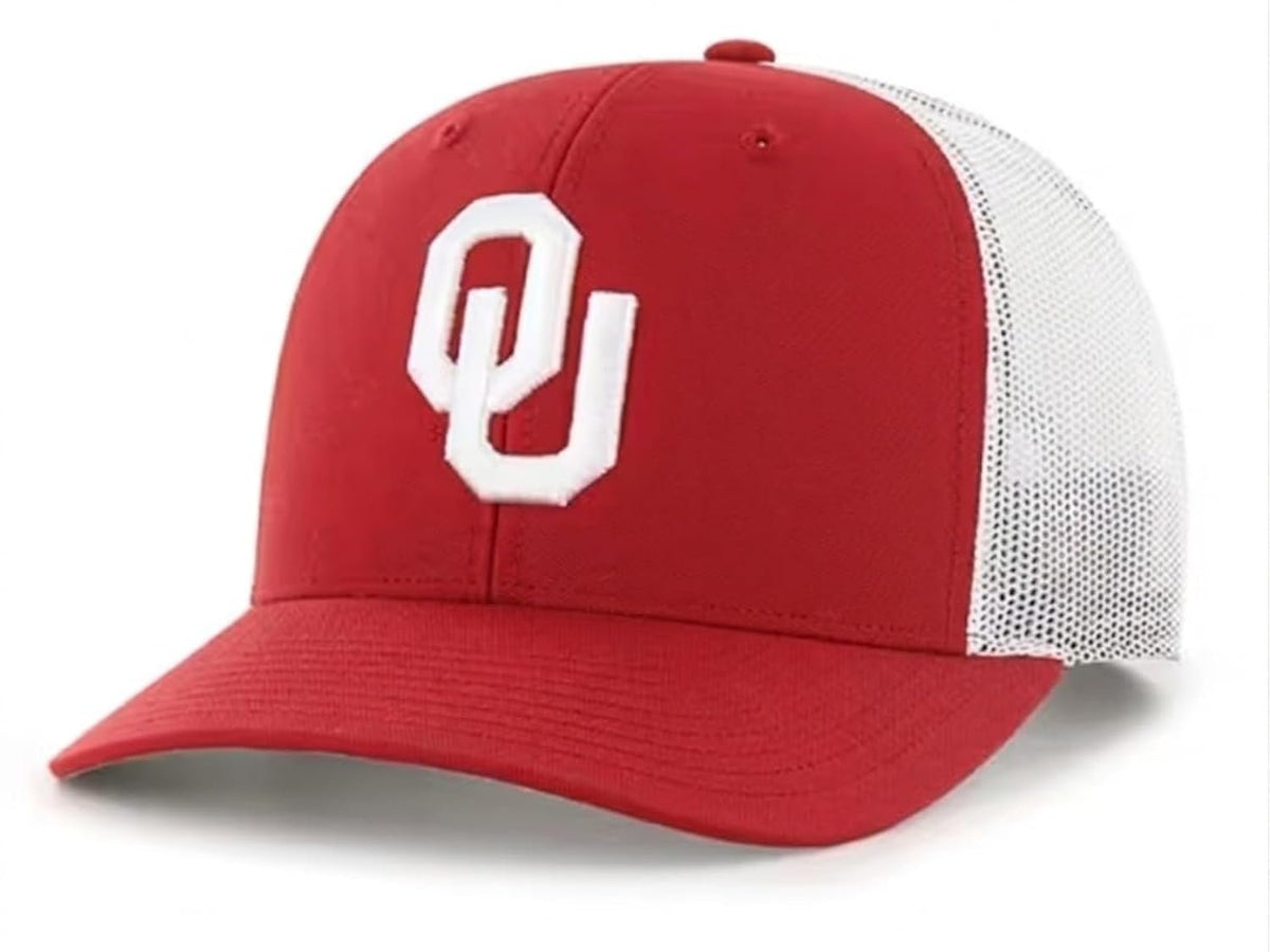 Officially Licensed Oklahoma University Mesh Trucker MVP Hat Classic Primary Team Logo Adjustable Embroidered Snapback Baseball Cap
