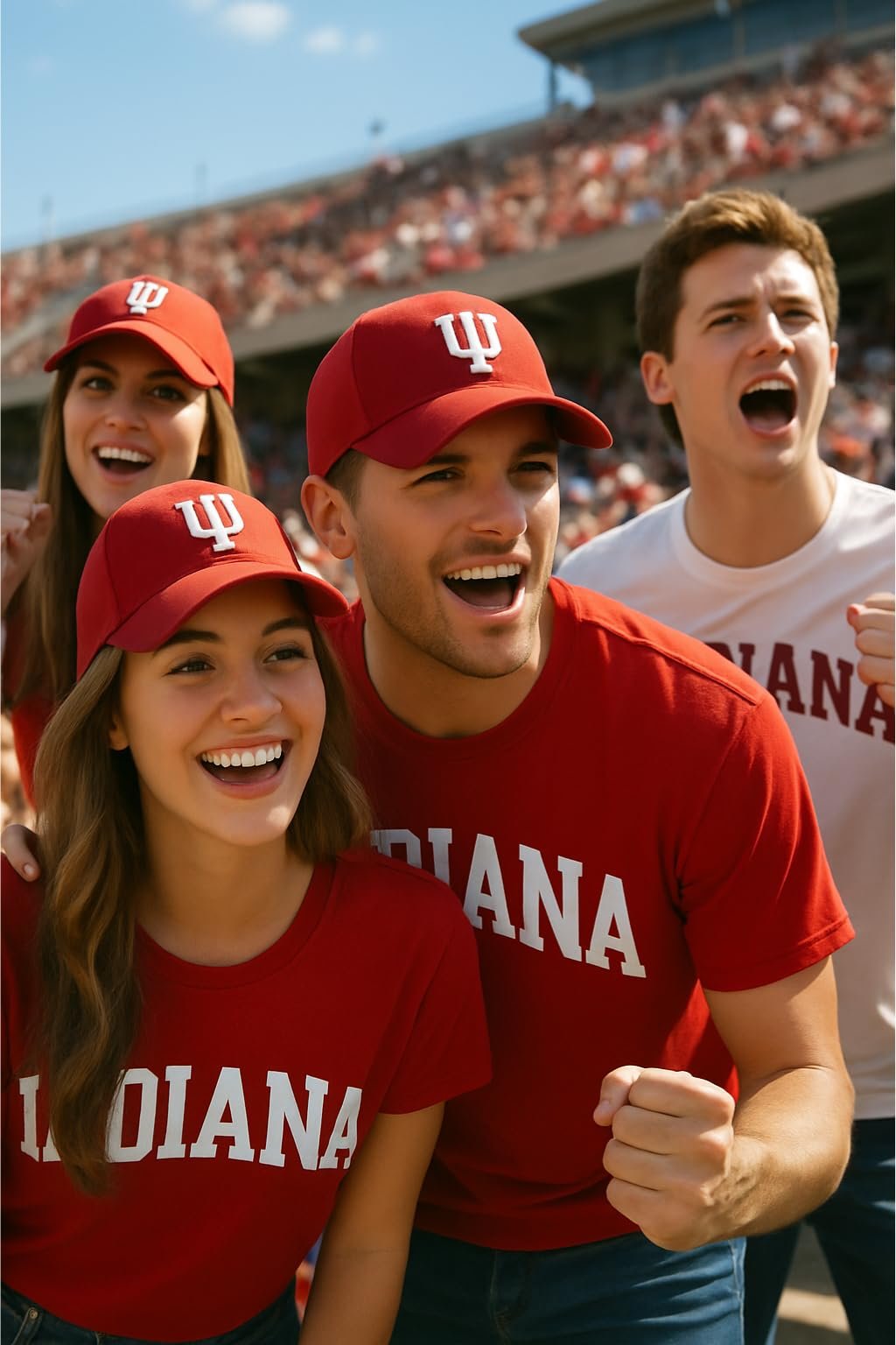 Officially Licensed University Indiana Hoosiers Relaxed Fit Clean Up Baseball Cap, Crimson Red with White Embroidered Logo, Unisex Adjustable Hat