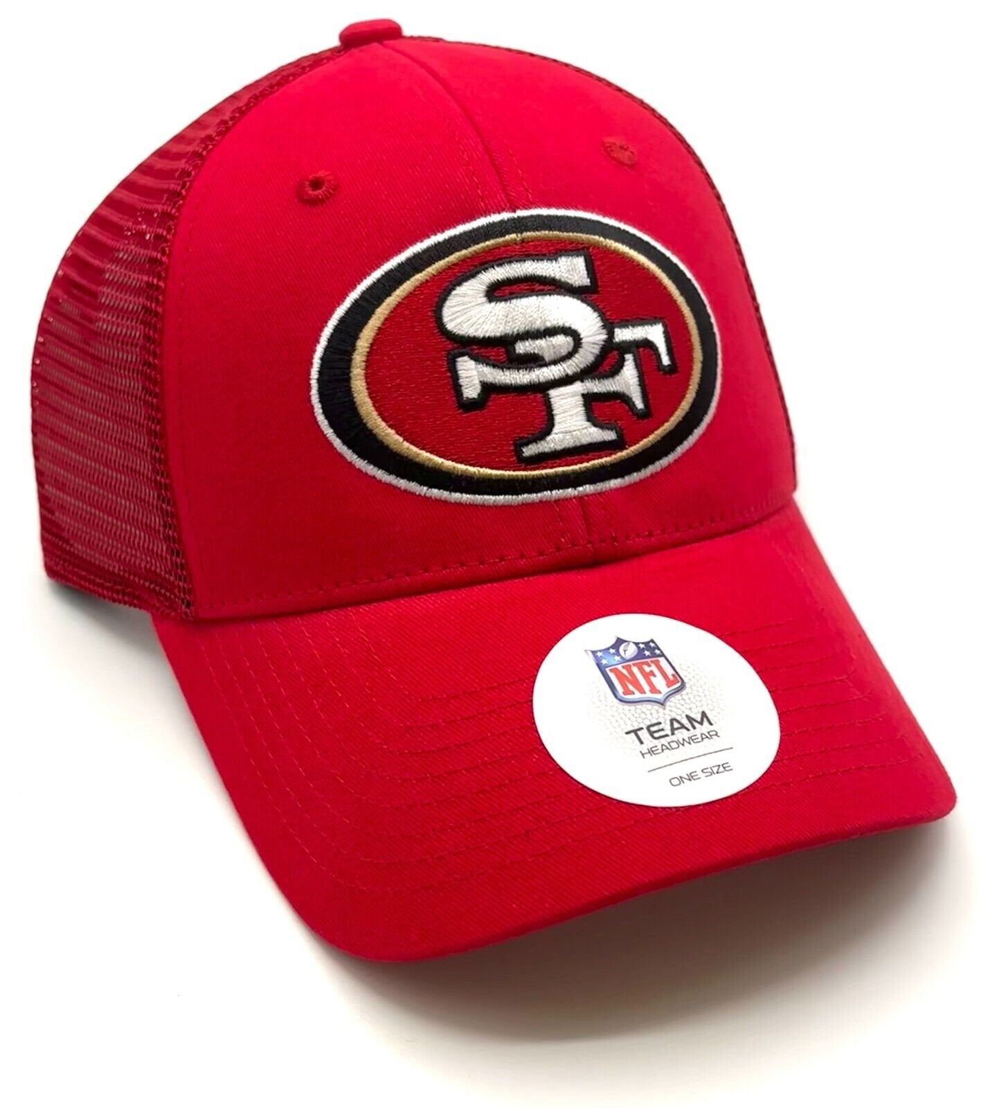 SAN FRANCISCO 49ERS HAT MESH TRUCKER RED NFL FOOTBALL TEAM ADJUSTABLE CAP NEW