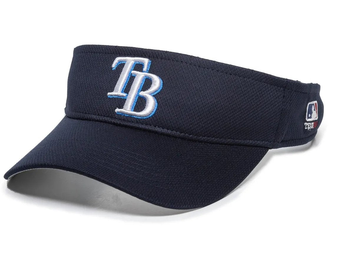 TAMPA BAY RAYS VISOR NAVY BLUE MVP AUTHENTIC MLB BASEBALL TEAM ADJUSTABLE NEW