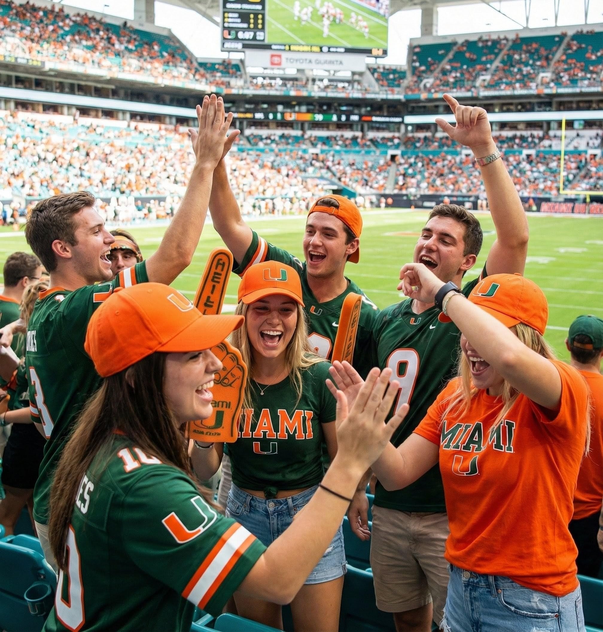 Officially Licensed University of Miami Hurricanes Orange MVP Hat Classic Team Logo Adjustable Embroidered Structured Baseball Sports Cap