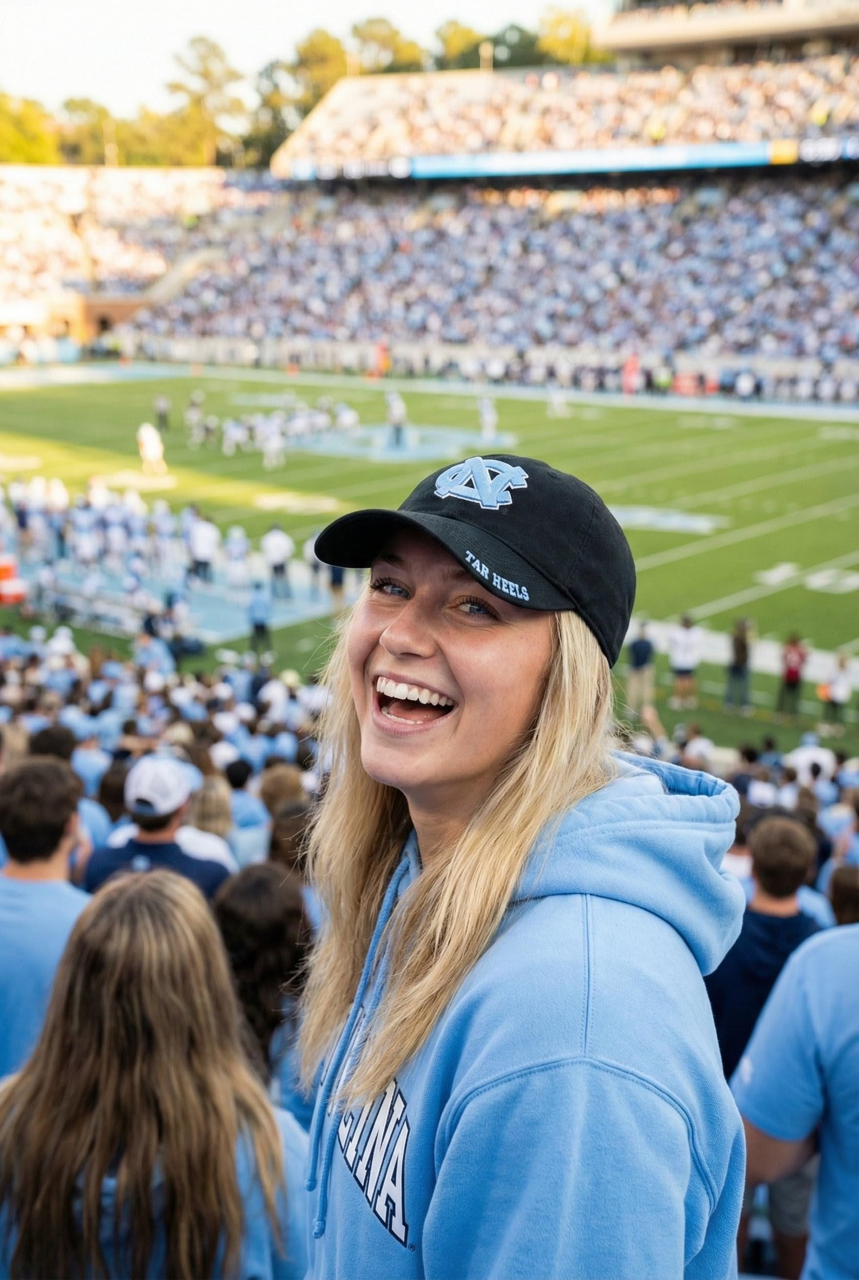 Officially Licensed UNC Black Baseball Hat Classic Tar Heels Primary Team Logo Adjustable Embroidered University North Carolina Sports Cap