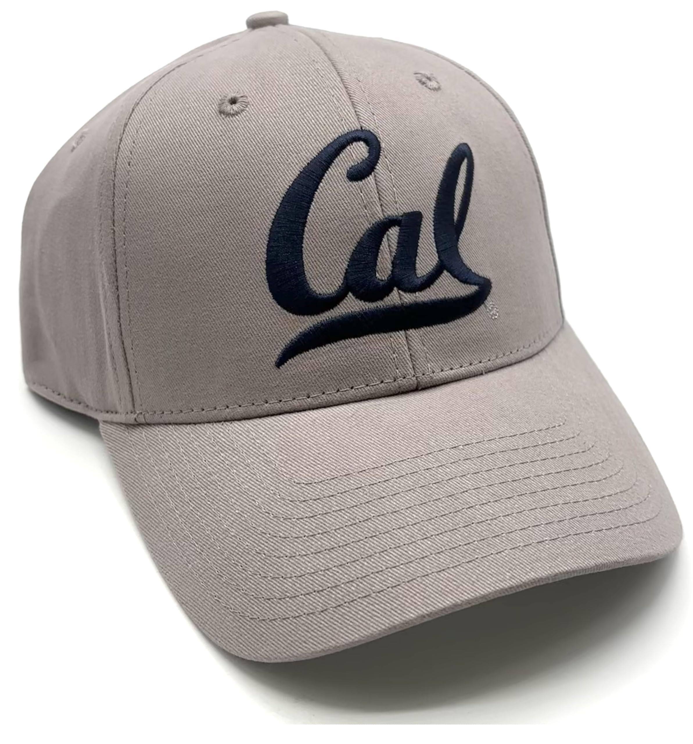 Officially Licensed Cal Berkeley Gray/Navy MVP Hat Classic Embroidered University Team Logo Adjustable Structured Blue Sports Cap
