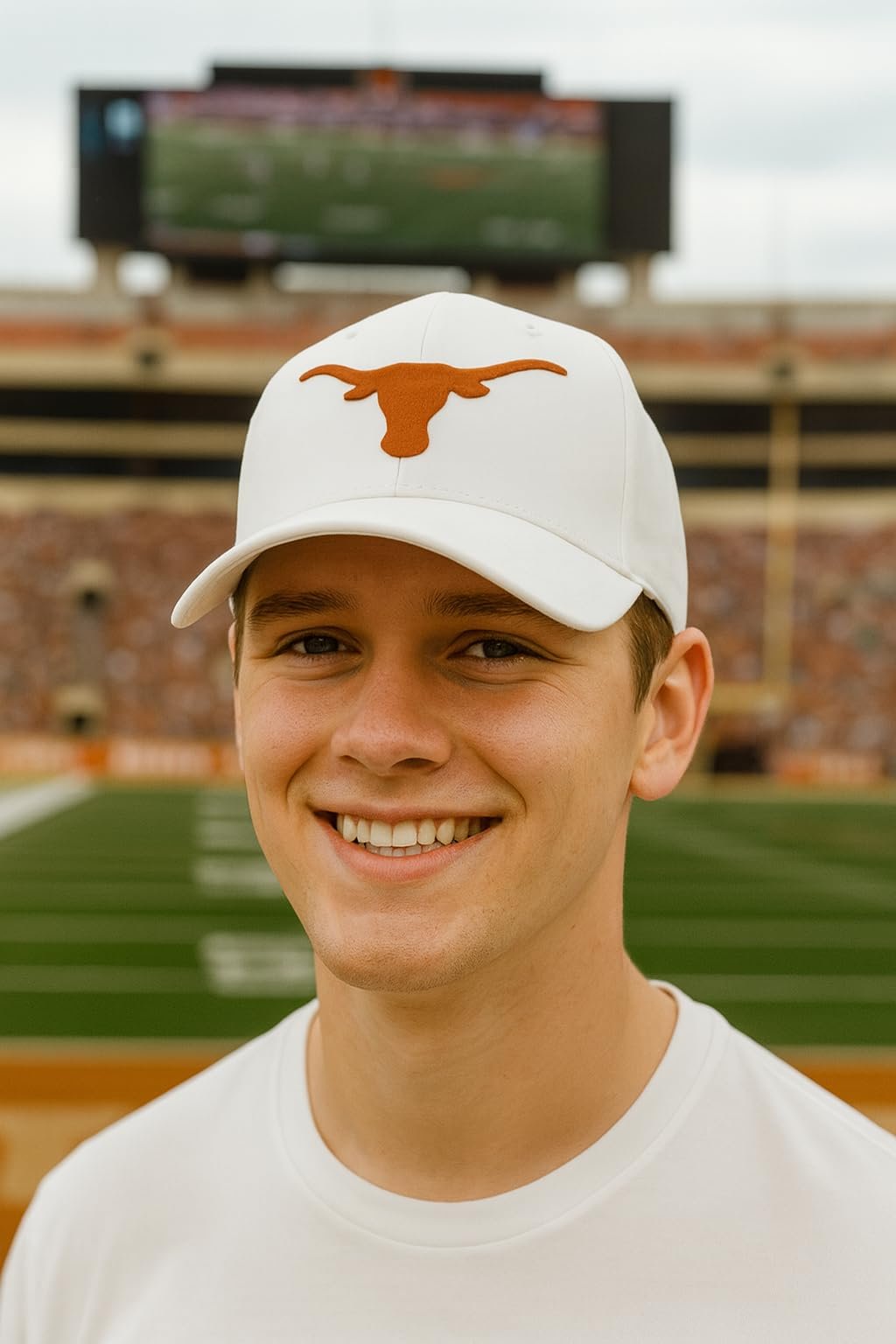 Officially Licensed Texas University White MVP Hat Adjustable Classic Team Logo Structured Embroidered Cap