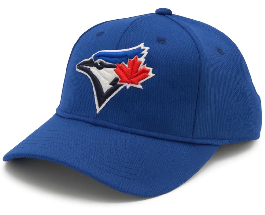 Officially Licensed Toronto Blue Jays Baseball Youth Boys Girls Baseball Hat Classic Primary Home Team Logo MVP Blue/White Adjustable Kids Sports Ball Cap