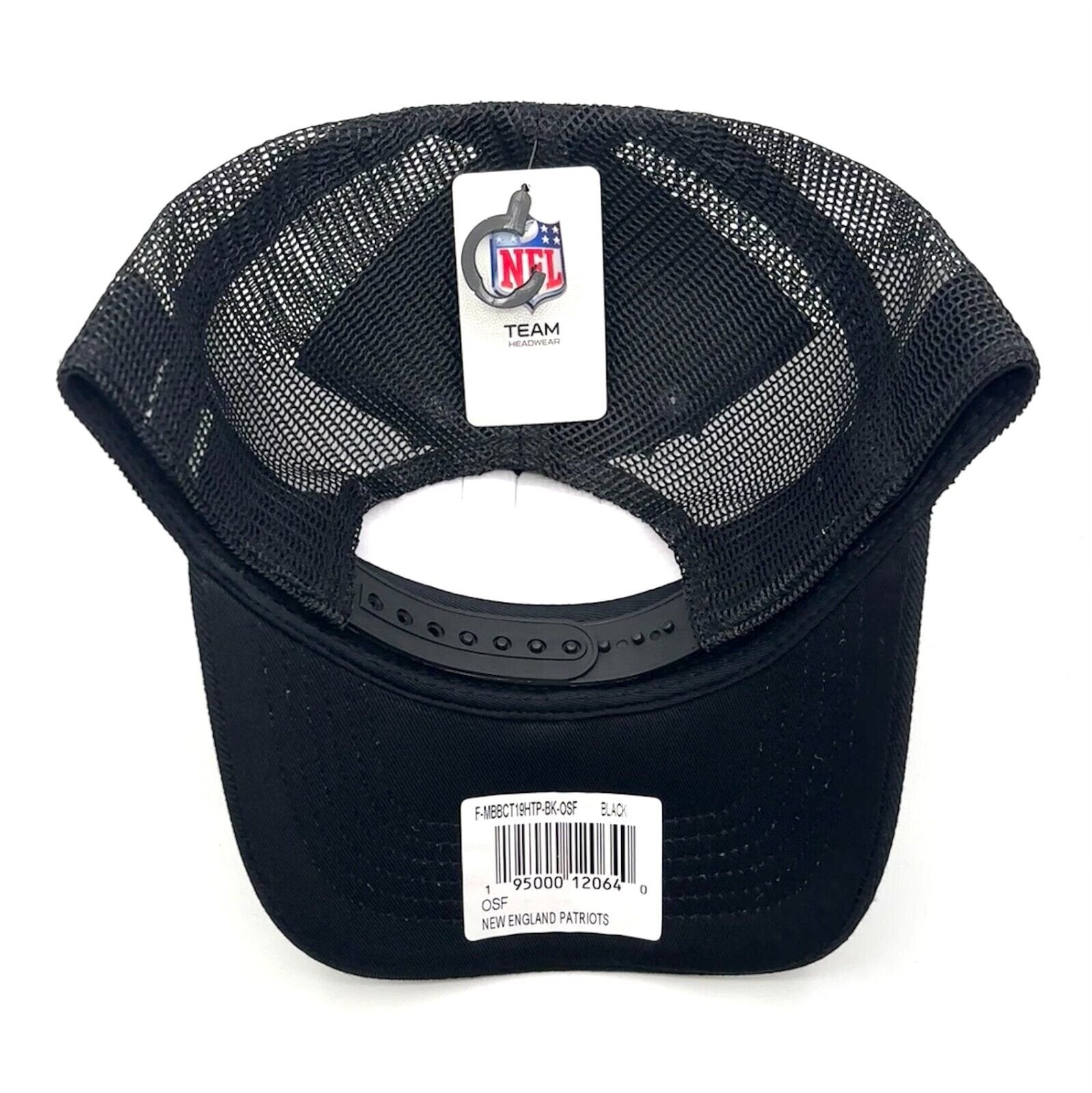 New England Patriots Hat Black Mesh Trucker NFL Football Team Logo MVP Adjustable New Cap