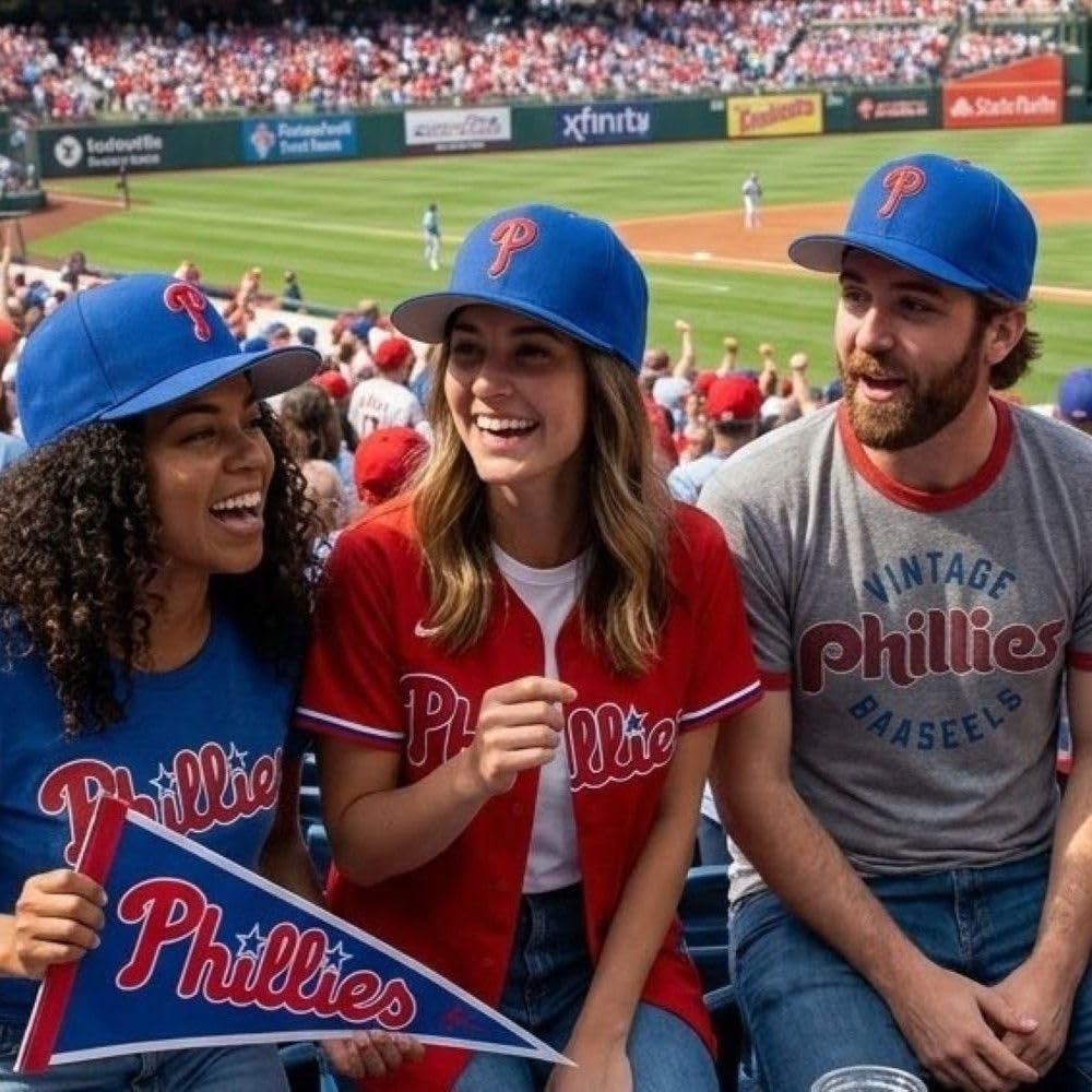 Officially Licensed Philadelphia Phillies Blue MVP Hat Embroidered Red/White P Logo Adjustable Cap