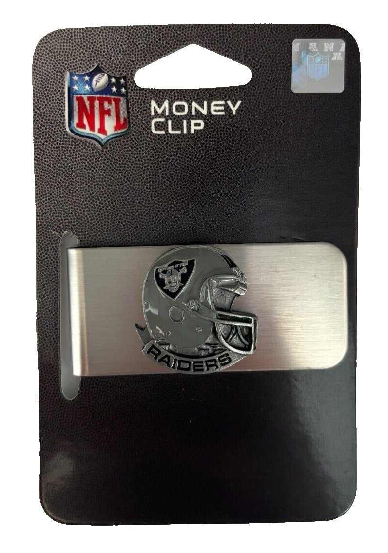 Las Vegas Raiders Steel Money Clip MVP Authentic NFL Football Team New