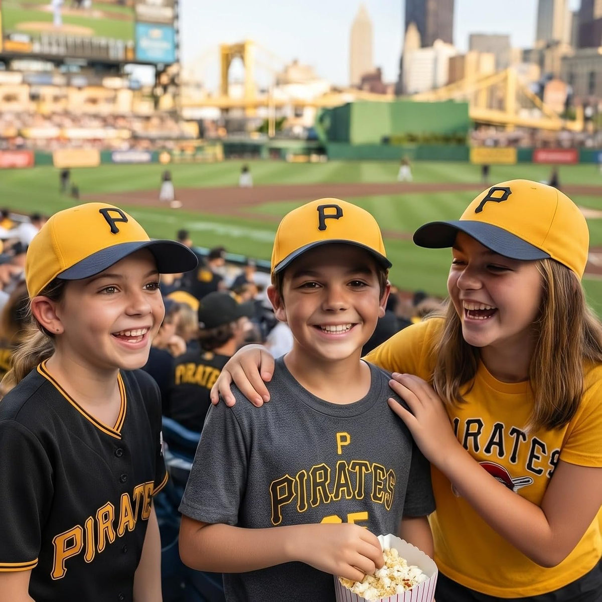 Pittsburgh Pirates Youth Two-Tone MVP Hat 'P' Logo Cap for Boys and Girls