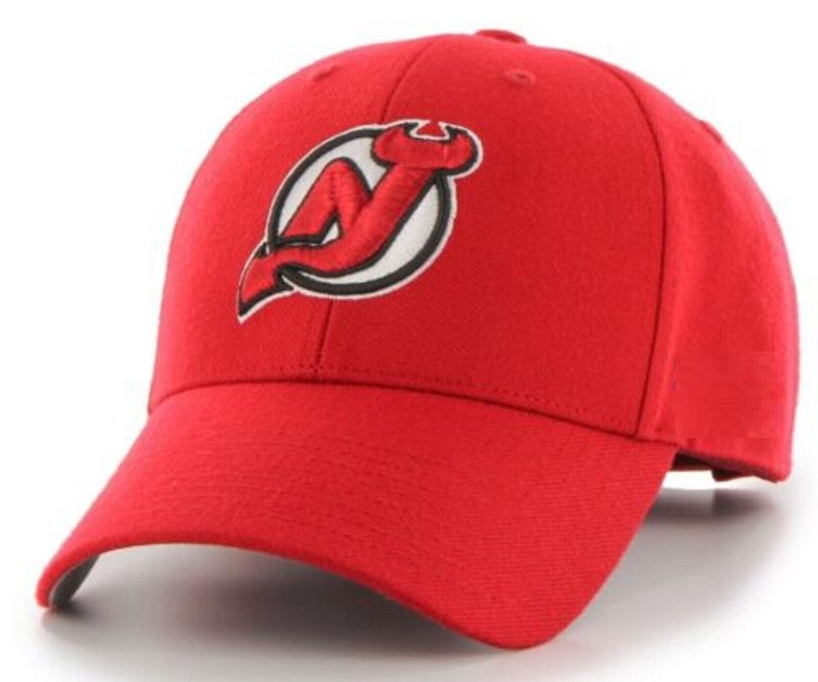 New Jersey Devils Hat Red MVP NHL Hockey Team Logo Authentic Adjustable New Cap