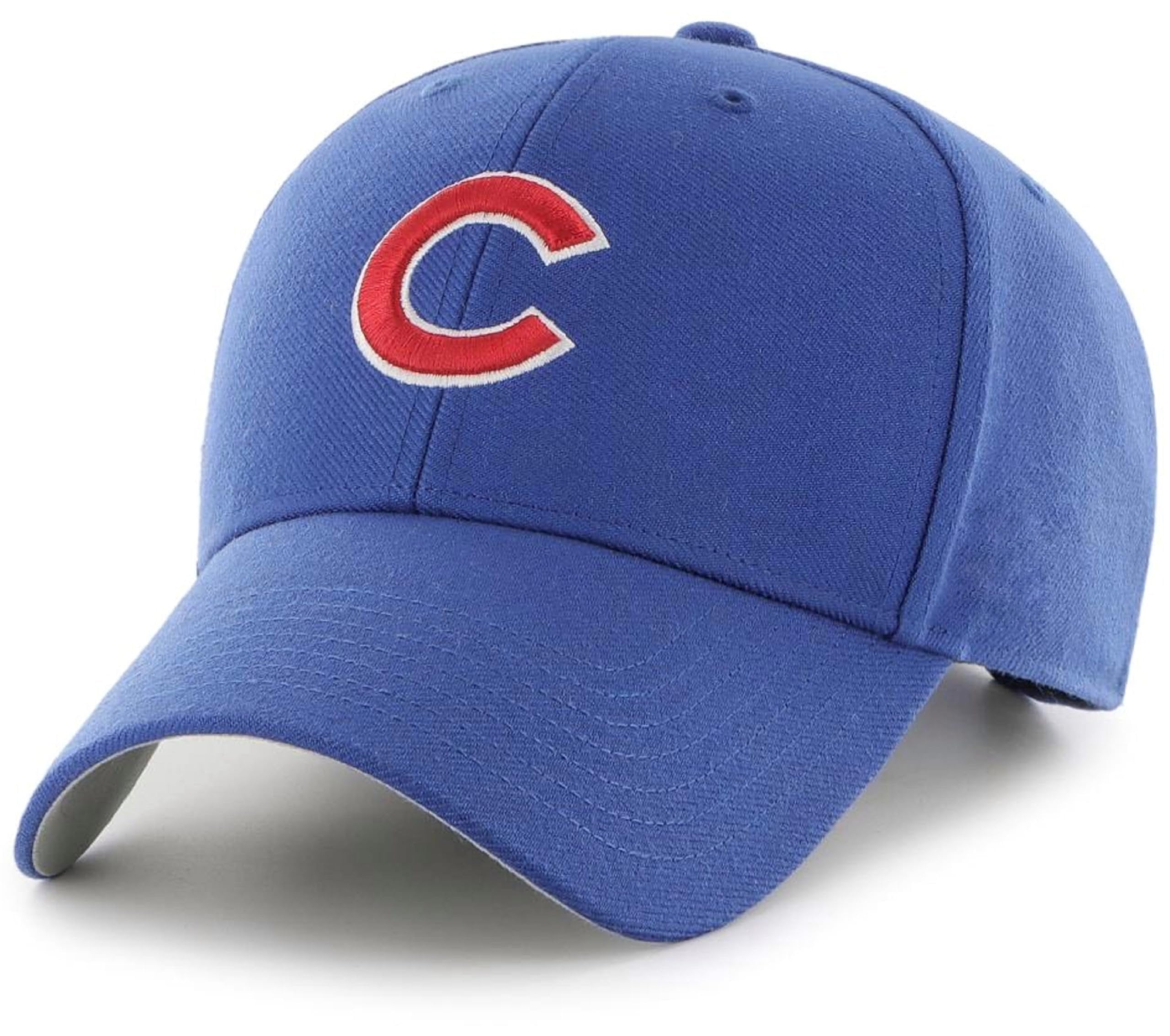 Officially Licensed Chicago Baseball Blue MVP Hat Classic Cubs Team Embroidered Logo Adjustable Solid Cap
