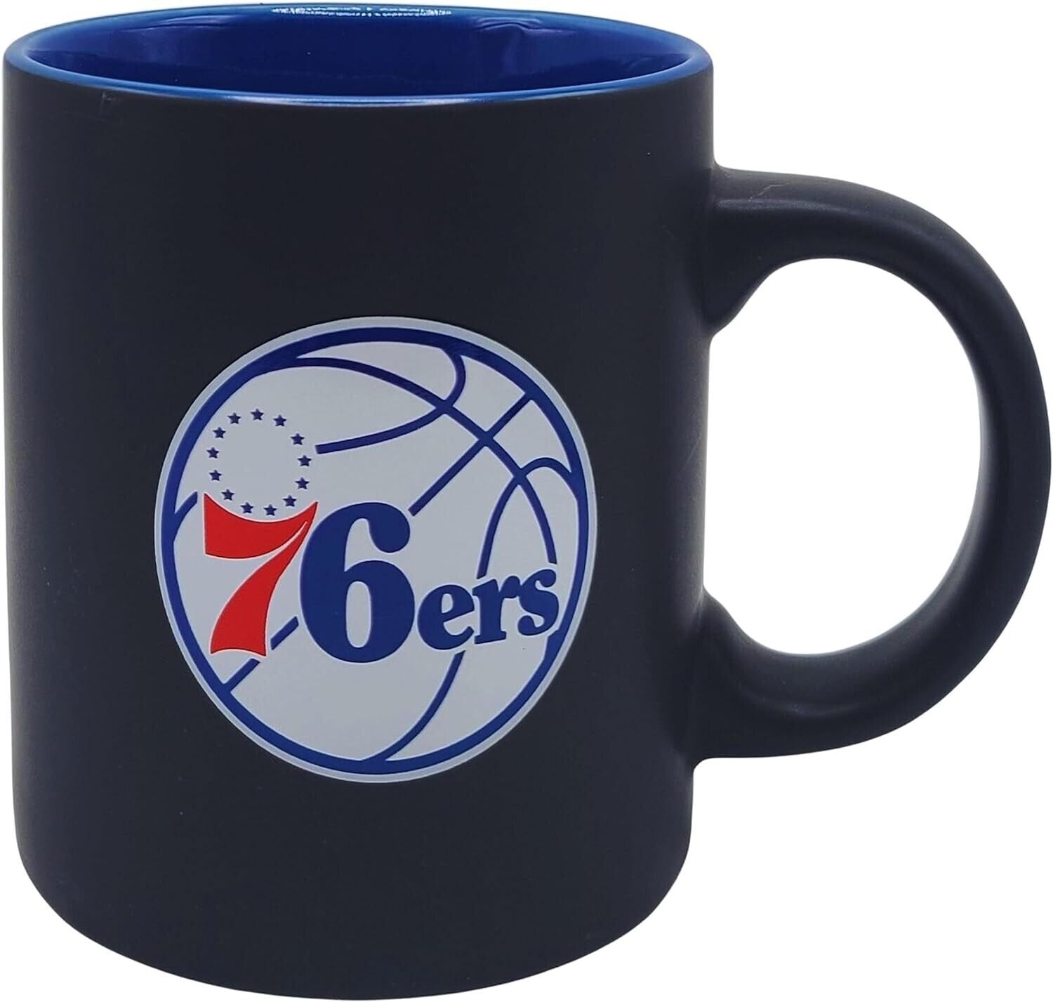 PHILADELPHIA 76ERS MATTE BLACK TWO TONE MUG MVP AUTHENTIC NBA BASKETBALL NEW