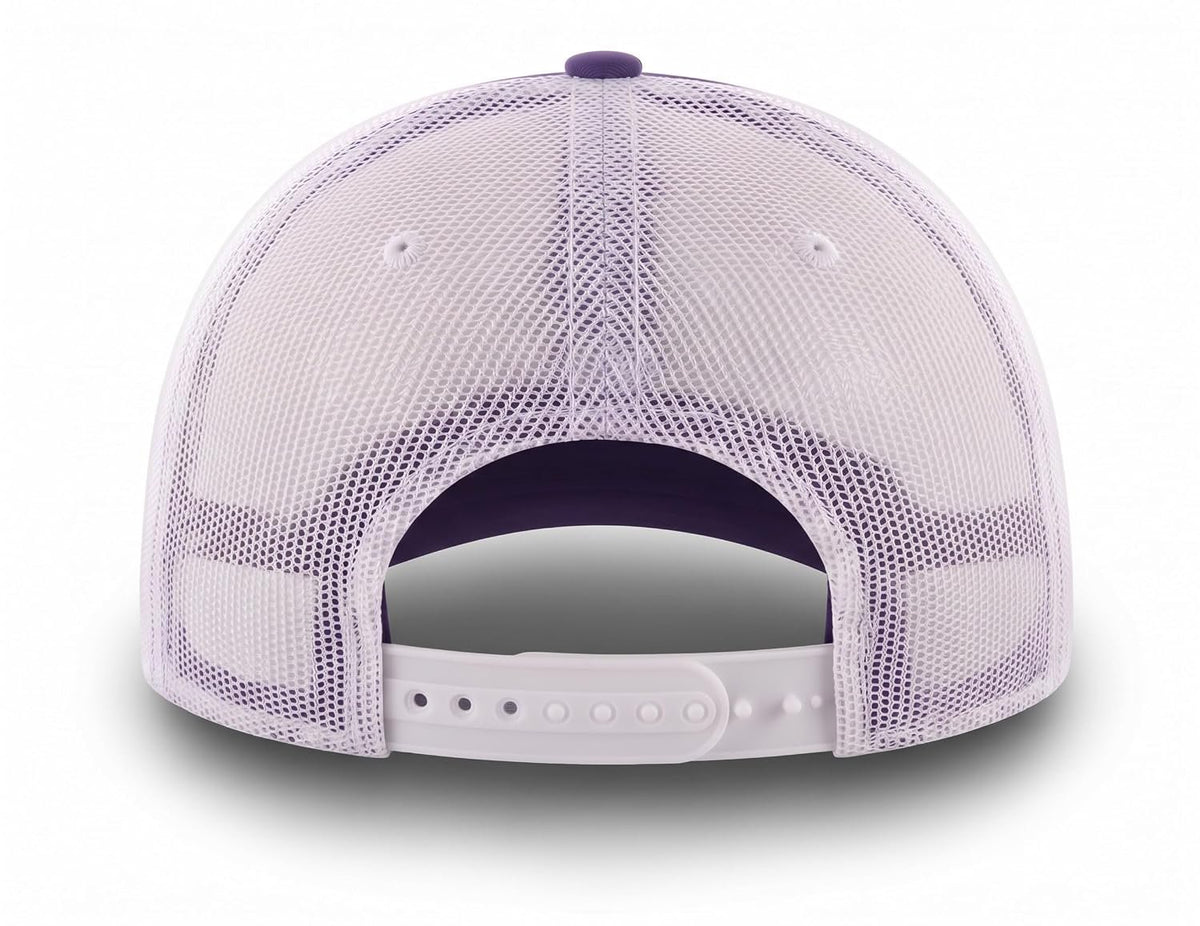 LSU Tigers Two Tone Mesh Trucker Hat Purple/White Adjustable Unisex Cap
