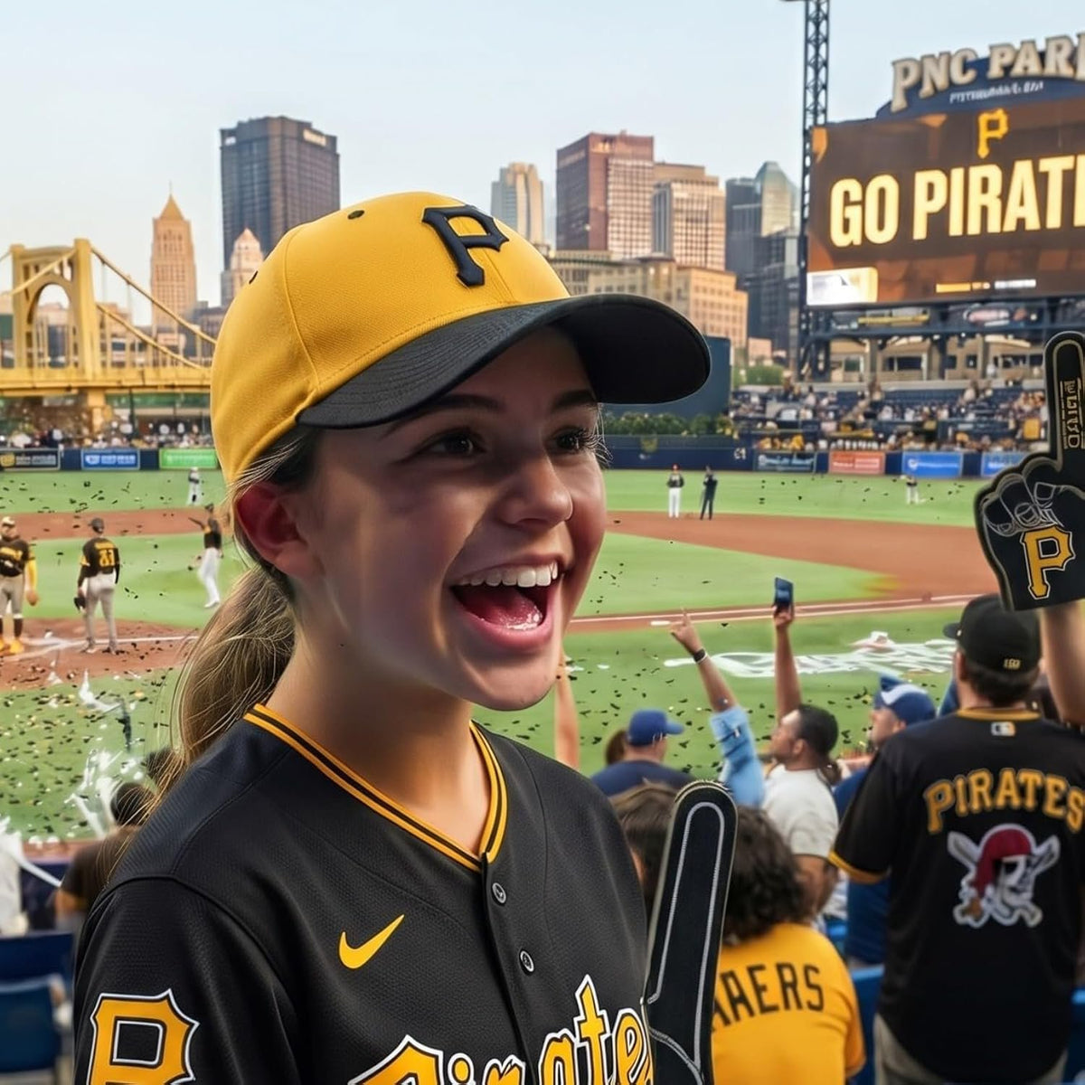 Pittsburgh Pirates Youth Two-Tone MVP Hat 'P' Logo Cap for Boys and Girls