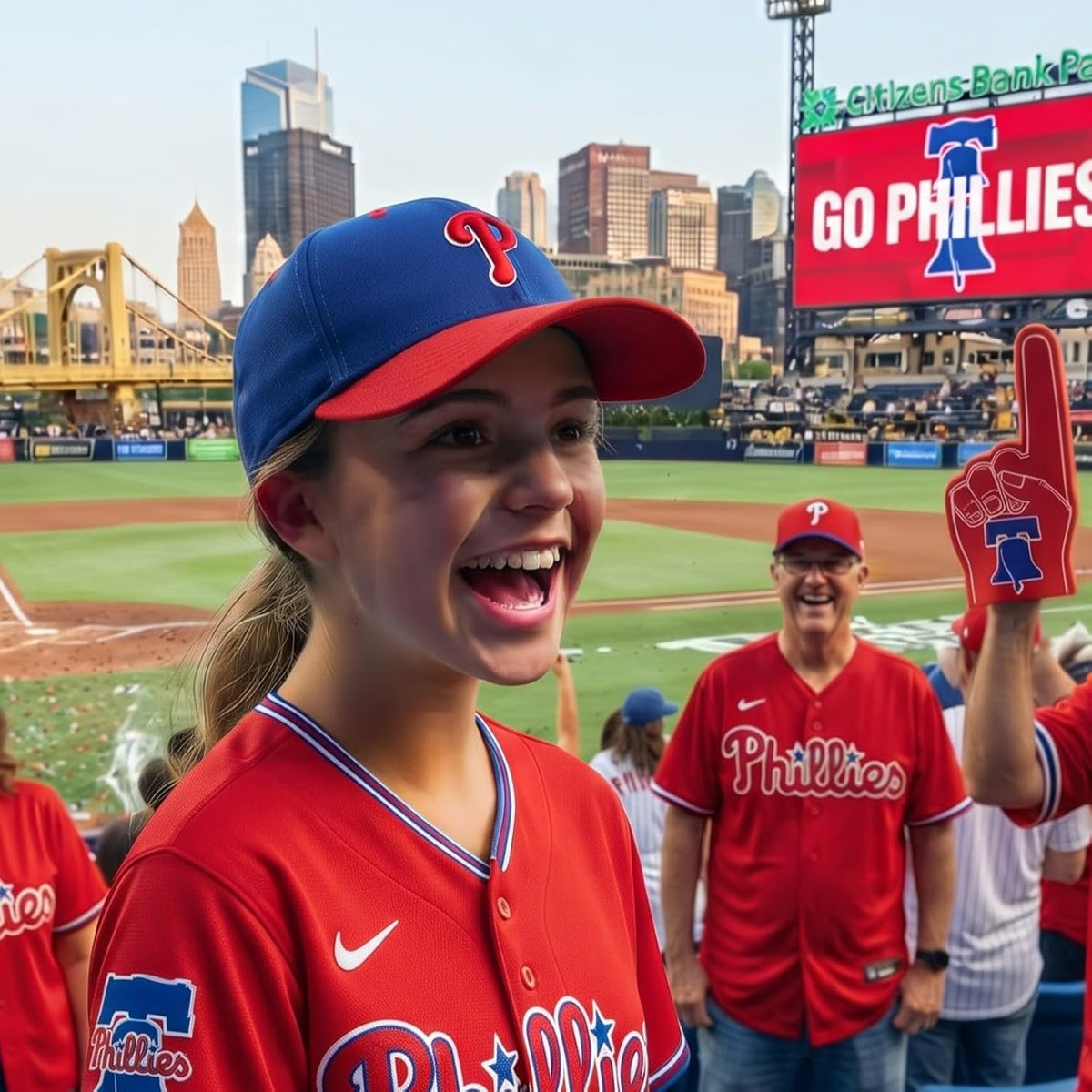 Philadelphia Phillies Youth Two-Tone MVP Hat with Red 'P Logo Cap, Unisex