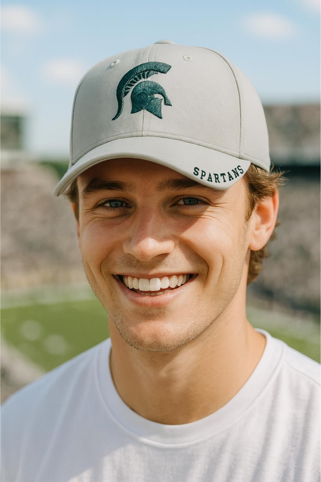 Officially Licensed Michigan State Spartans Baseball Hat Classic Edition Primary Team Logo Adjustable Spartans Relaxed Fit Sports Ball Cap