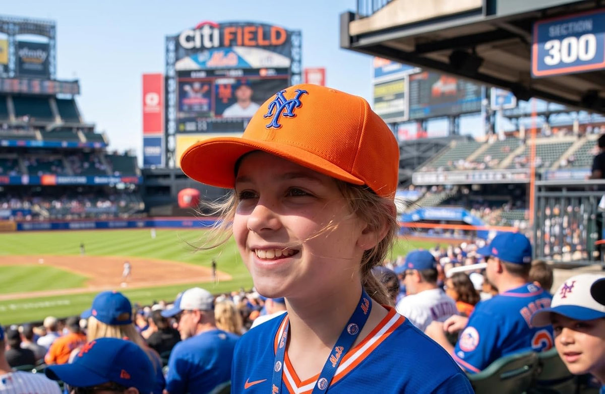 Officially Licensed NY Mets Youth Orange MVP Hat Adjustable Embroidered Sports Cap for Boys and Girls