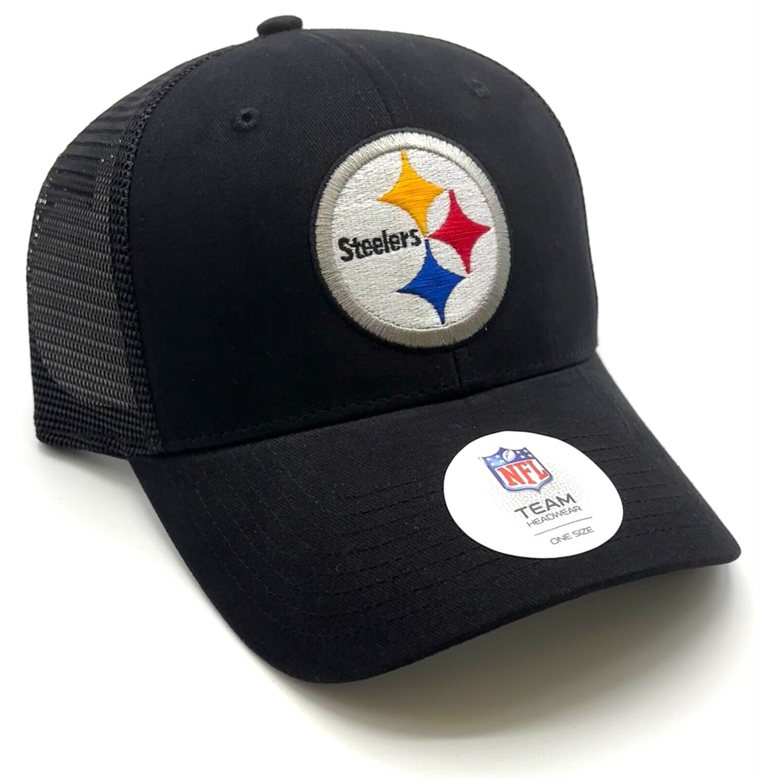 Pittsburgh Steelers Hat Mesh Trucker Black Authentic NFL Football Team Logo New Cap