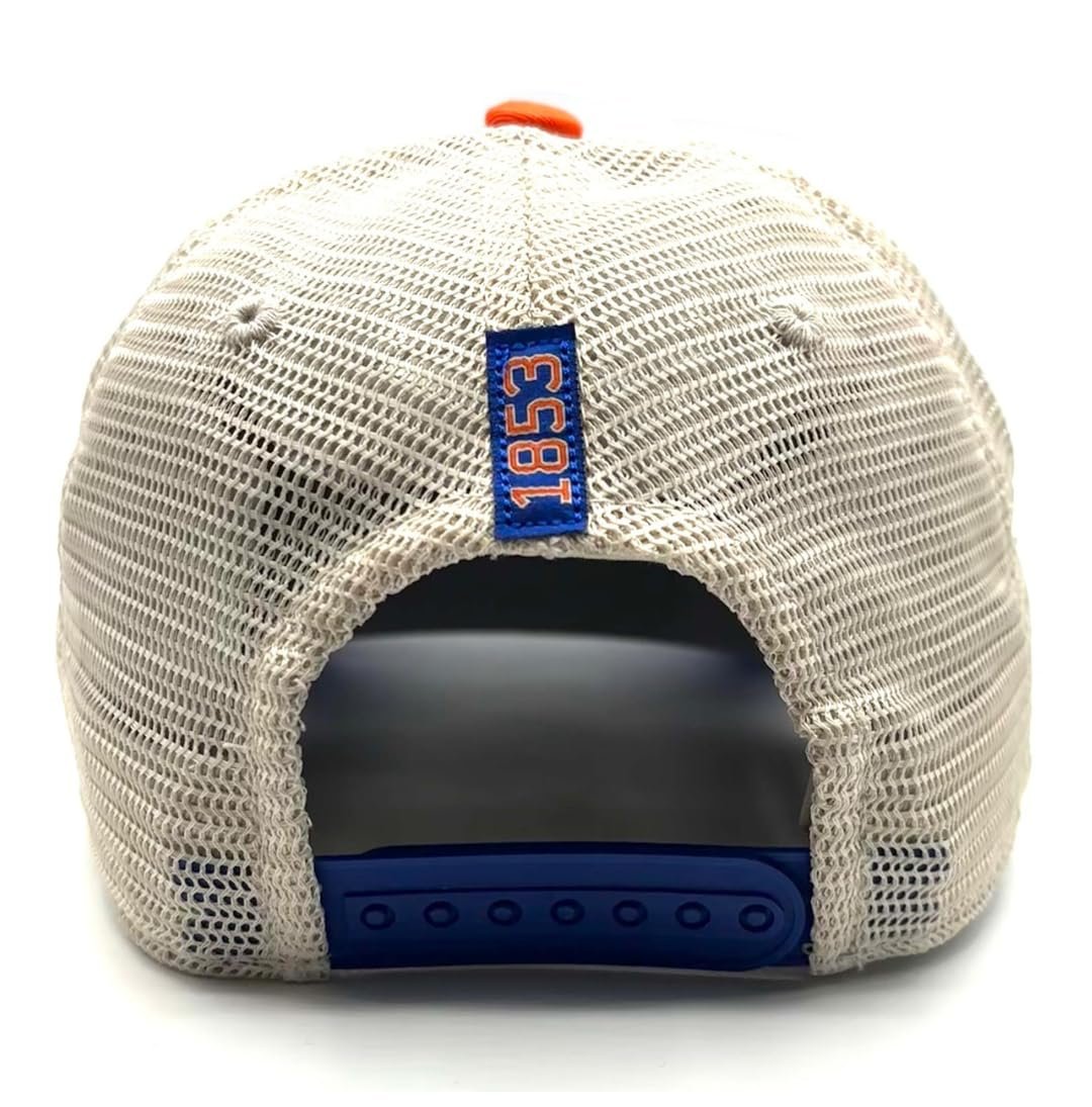 Officially Licensed University of Florida Gators Blue Mesh Trucker Snapback Hat Classic Primary Home Embroidered Team Logo Adjustable Baseball MVP Sports Ball Cap