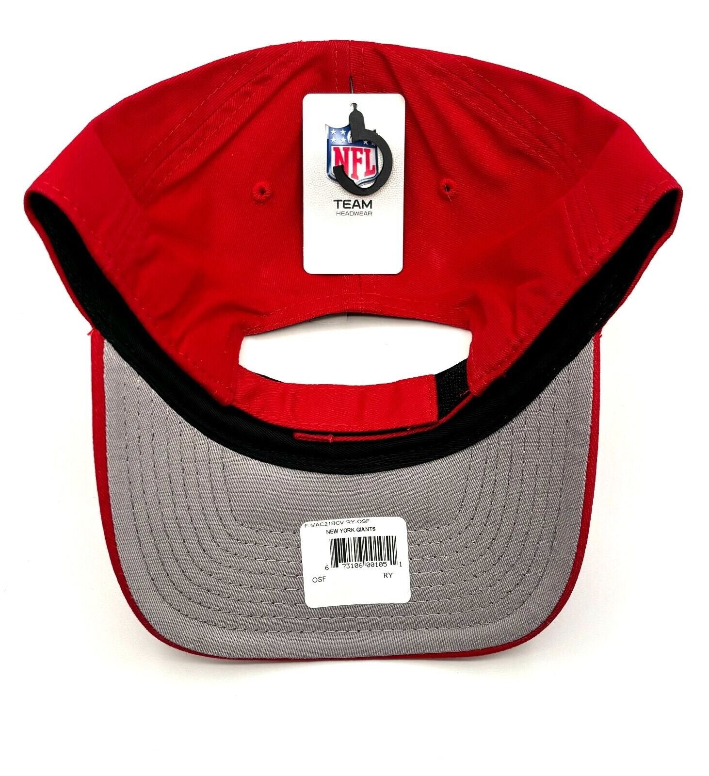New York Giants Hat Red MVP Adjustable Authentic NFL Football Team Logo NY New Cap