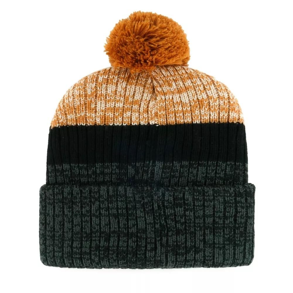 Officially Licensed Texas University Cuffed Knit Pom Beanie Hat Classic Embroidered Team Logo Winter Cap Multicolor