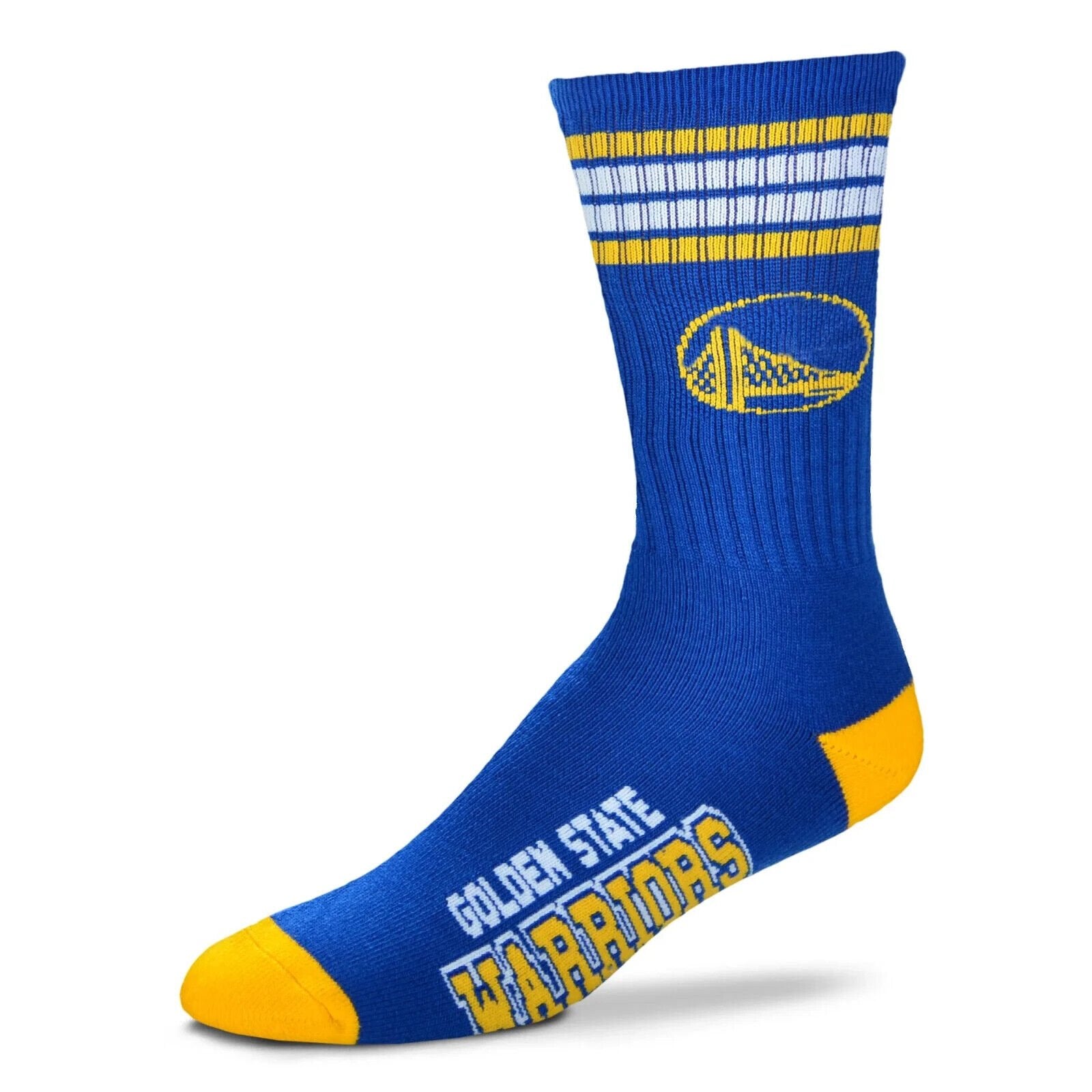 Golden State Warriors Crew Socks Youth / Kids Size Stripe NBA Basketball Team Logo New