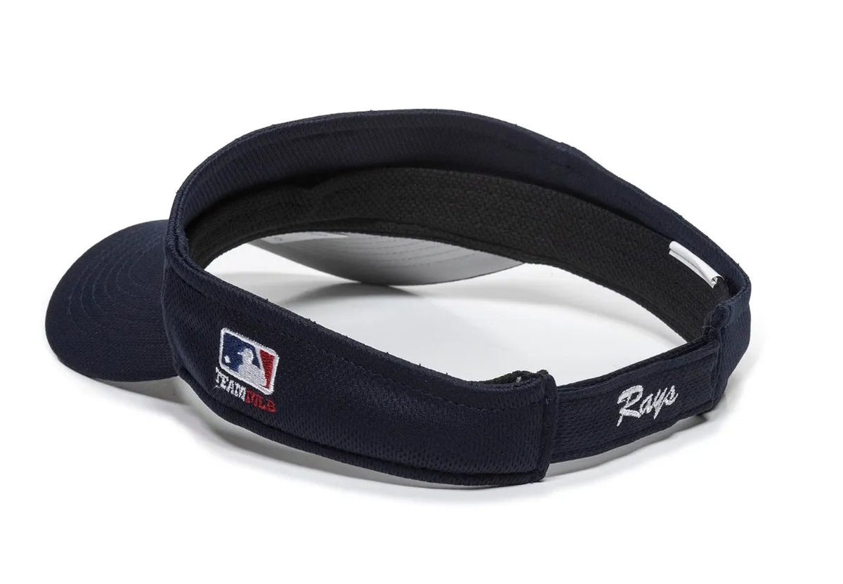 TAMPA BAY RAYS VISOR NAVY BLUE MVP AUTHENTIC MLB BASEBALL TEAM ADJUSTABLE NEW