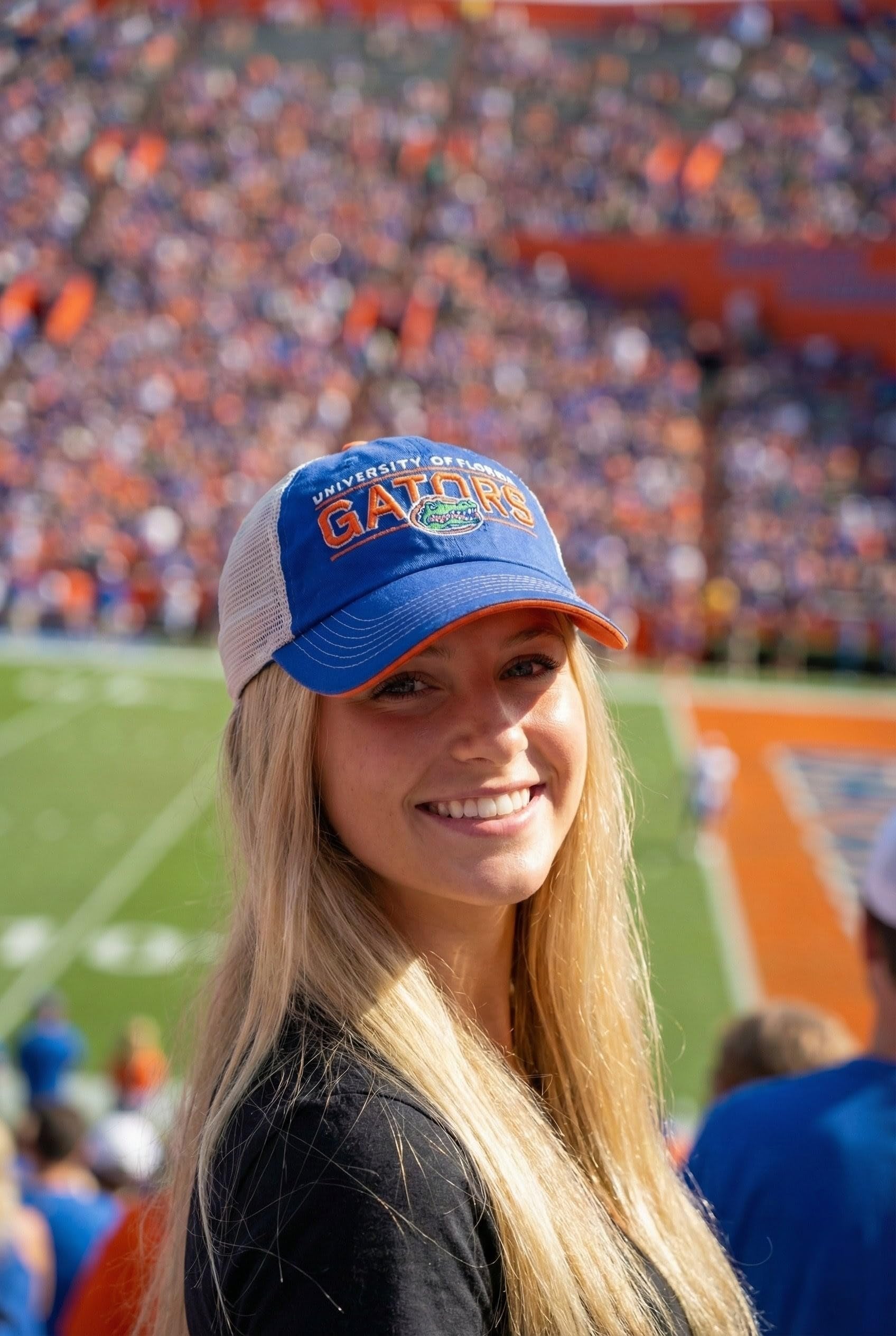 Officially Licensed University of Florida Gators Blue Mesh Trucker Snapback Hat Classic Primary Home Embroidered Team Logo Adjustable Baseball MVP Sports Ball Cap