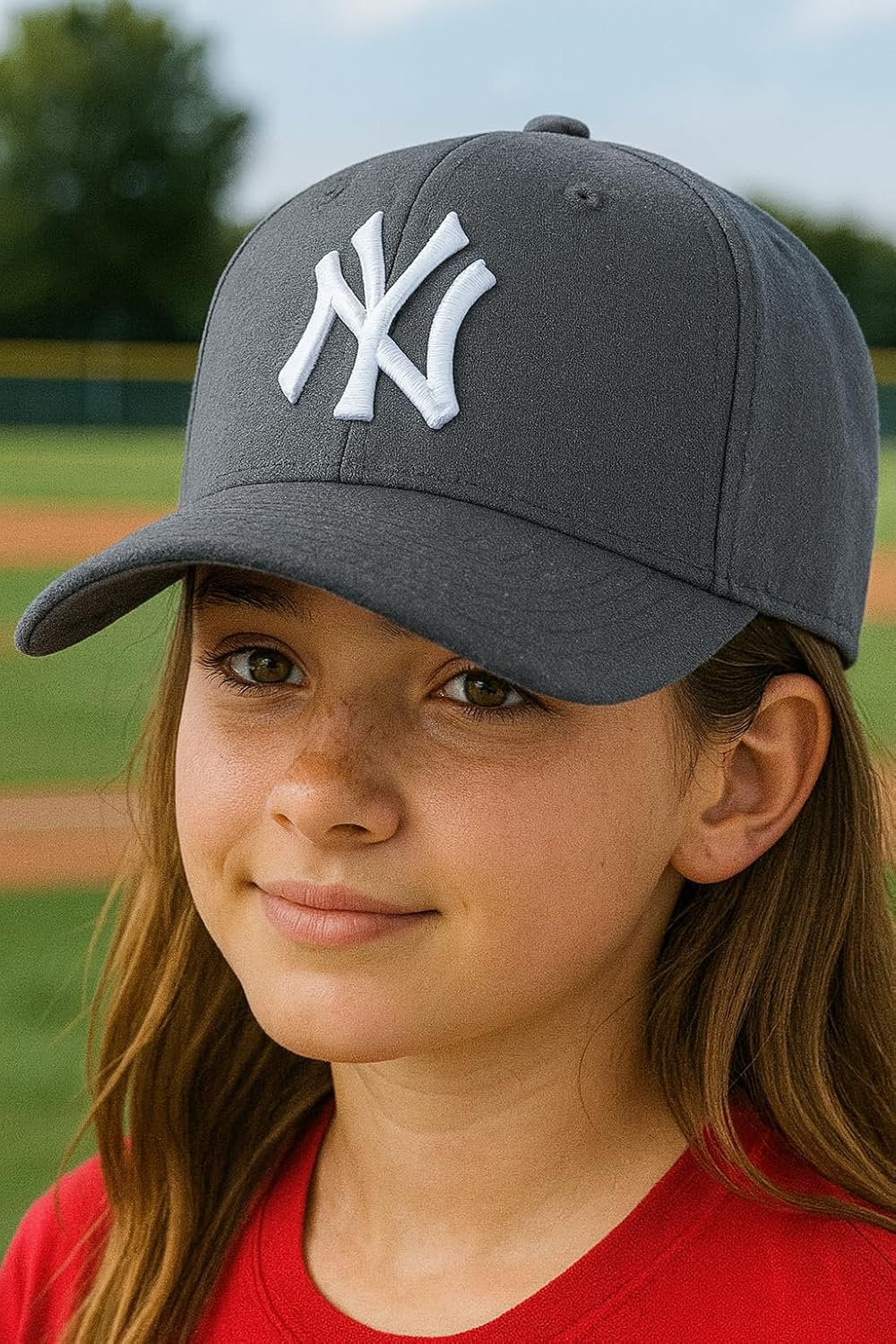 Officially Licensed New York Yankees Boys Girls Charcoal Baseball Hat Adjustable Youth Sports Cap