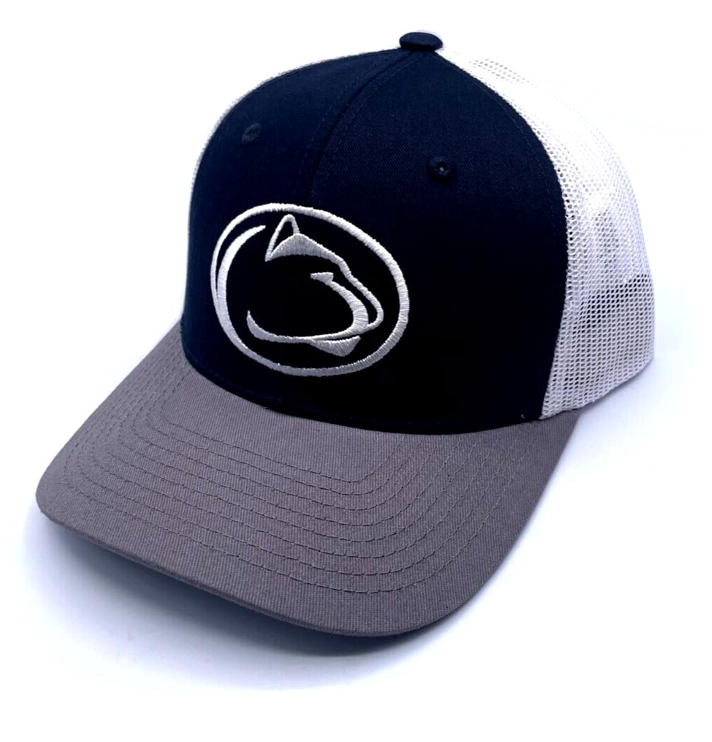 Penn State Classic Mesh Trucker Hat Adjustable Team Logo Embroidered Cap