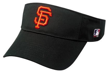 San Francisco Giants Visor Hat MLB Baseball Team Logo Black Replica Style New Golf Sun Cap