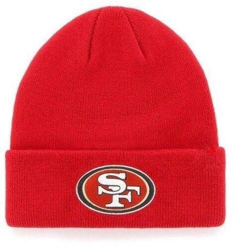 SAN FRANCISCO 49ERS BEANIE HAT SOLID RED NFL FOOTBALL TEAM LOGO KNIT CAP NEW