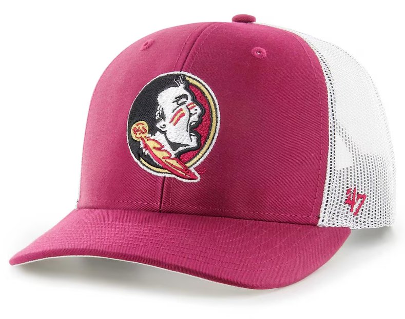 Florida State Seminoles Garnet Mesh Trucker Hat MVP Authentic NCAA College Football New Cap