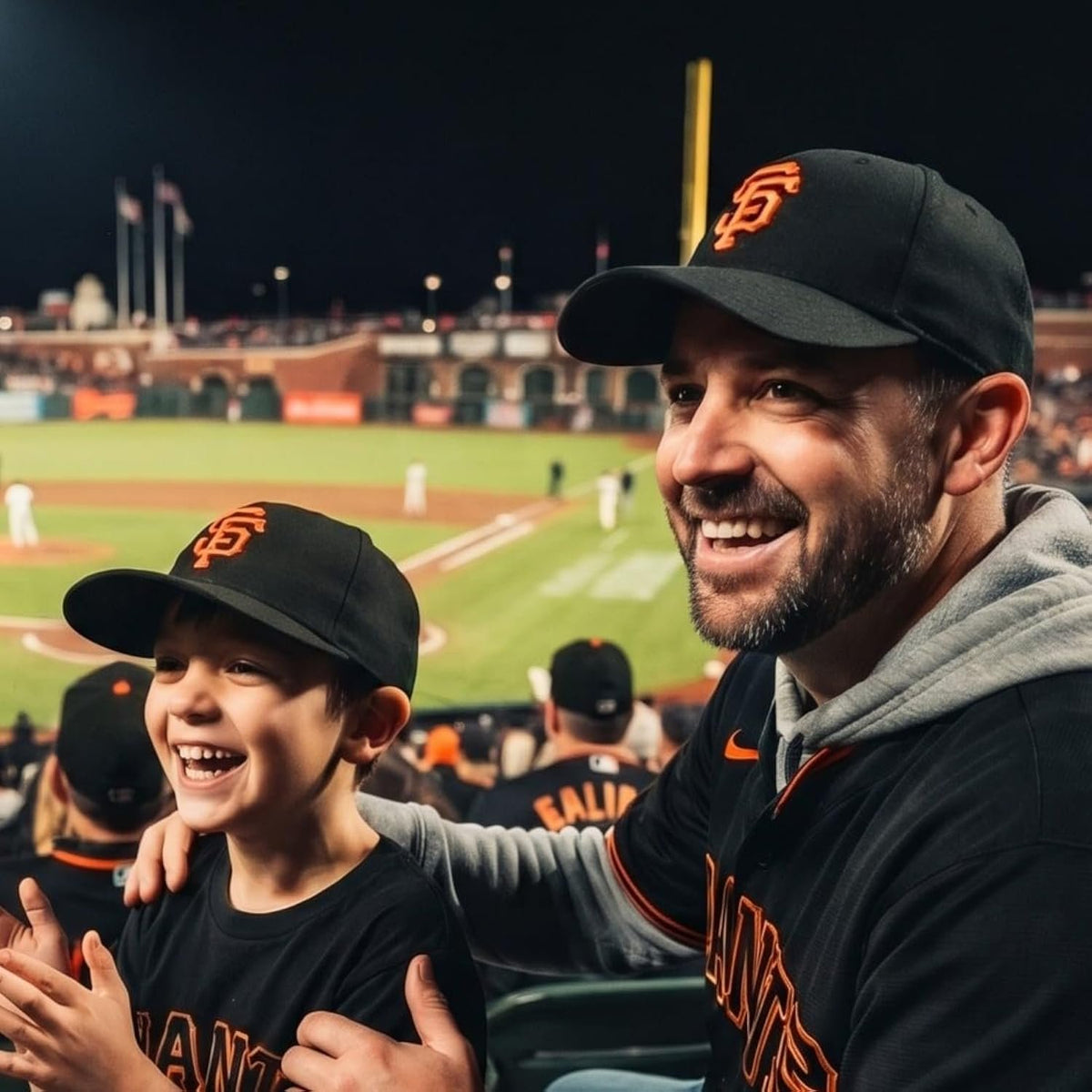 San Francisco Youth Black MVP Hat Baseball Cap SF Logo for Boys and Girls