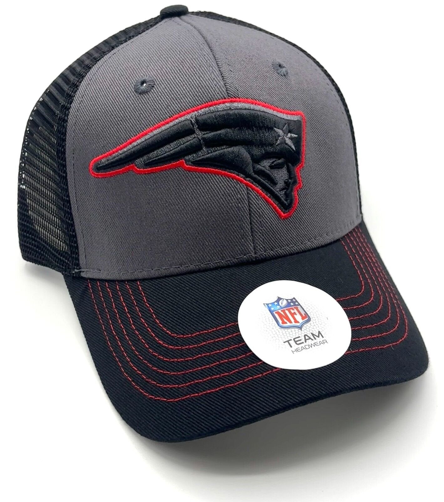 New England Patriots Hat Black Mesh Trucker NFL Football Team Logo MVP Adjustable New Cap