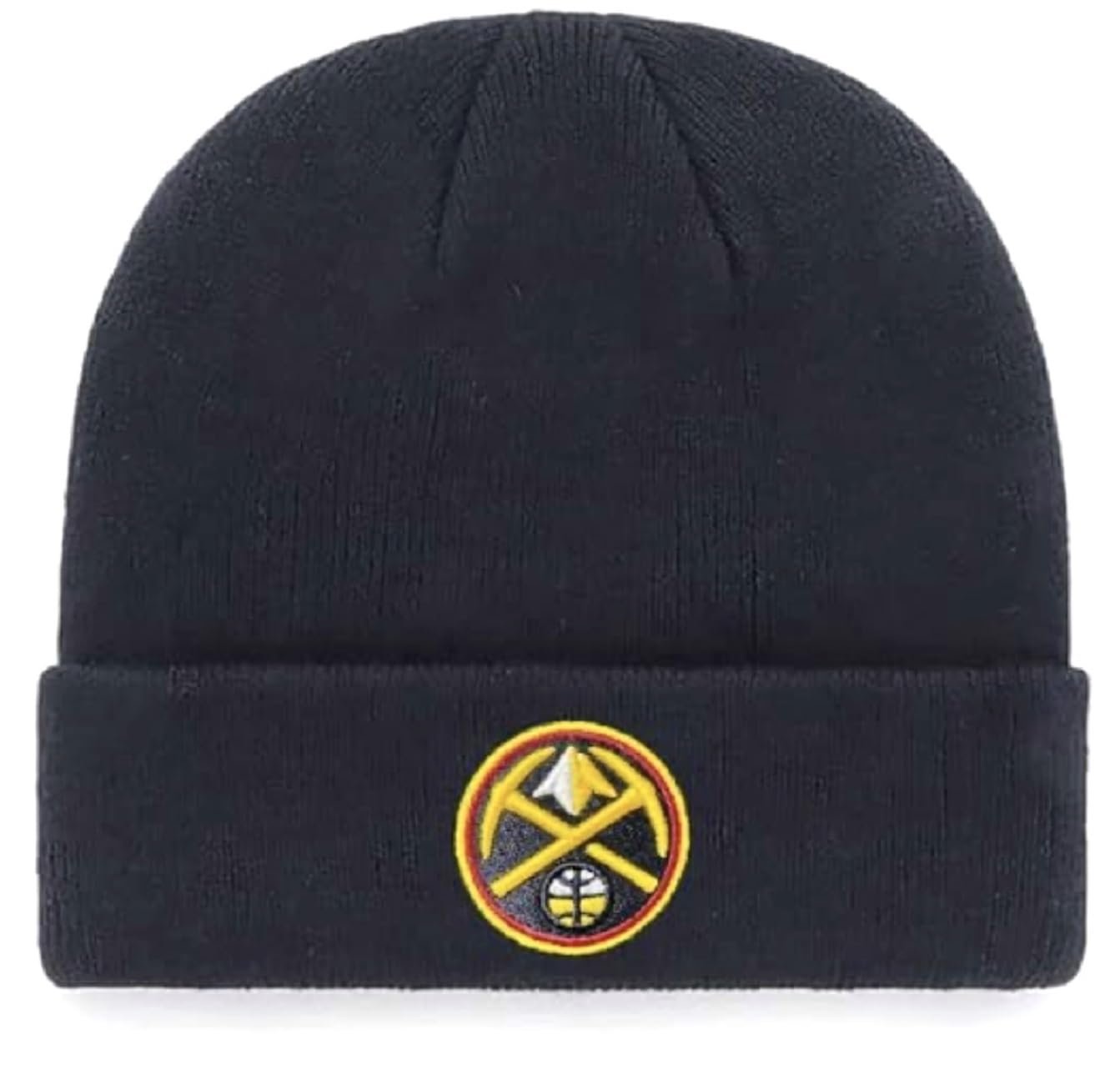 Officially Licensed Denver Basketball Navy Cuffed Knit Beanie Hat Classic Embroidered Team Logo Blue Cap Multicolor