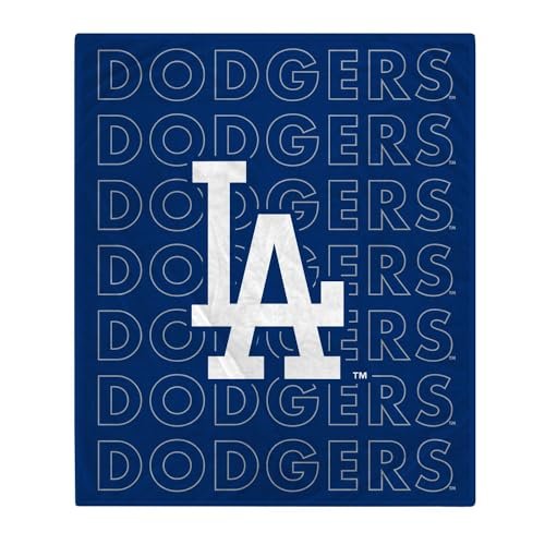 LOS ANGELES DODGERS ECHO PLUSH BLANKET 60" X 70" PEGASUS SPORTS MLB BASEBALL NEW