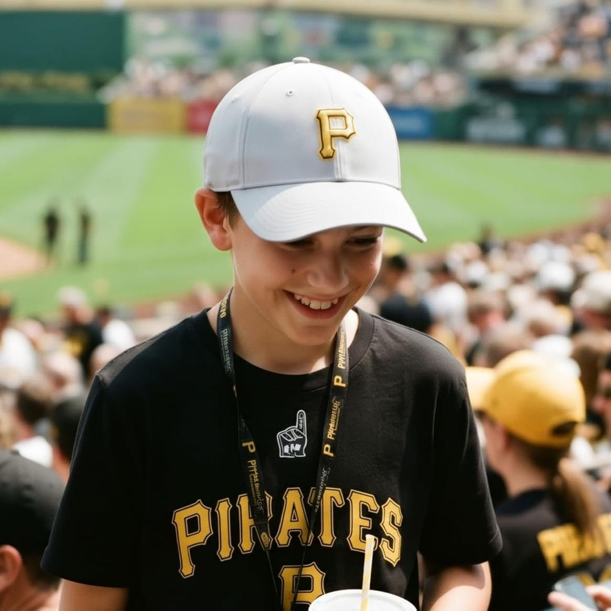 Pittsburgh Pirates Youth MVP Hat Gray with Yellow 'P' Logo Cap, Unisex