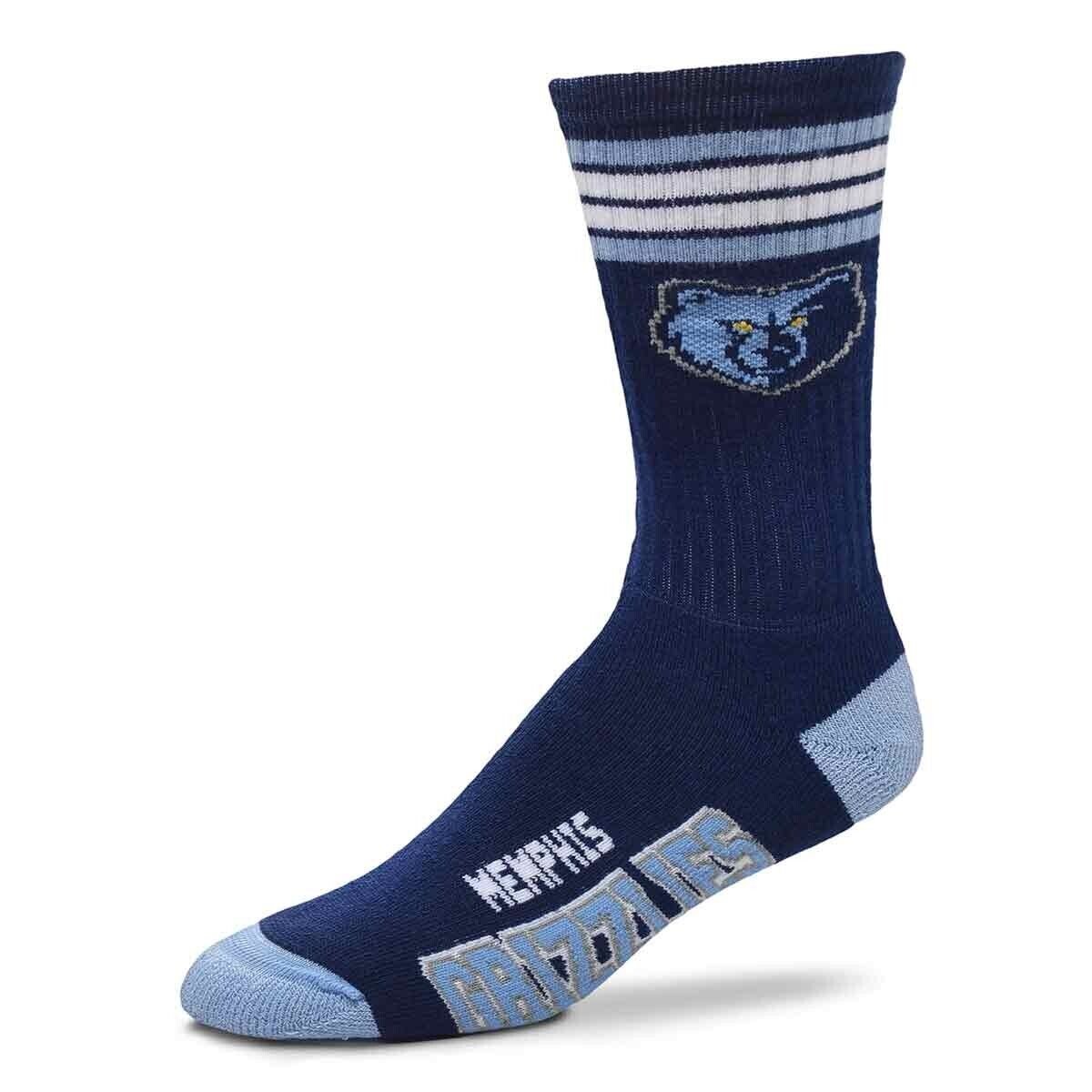 Memphis Grizzlies Logo Youth Kids Size Crew Socks Authentic NBA Basketball Team Logo New