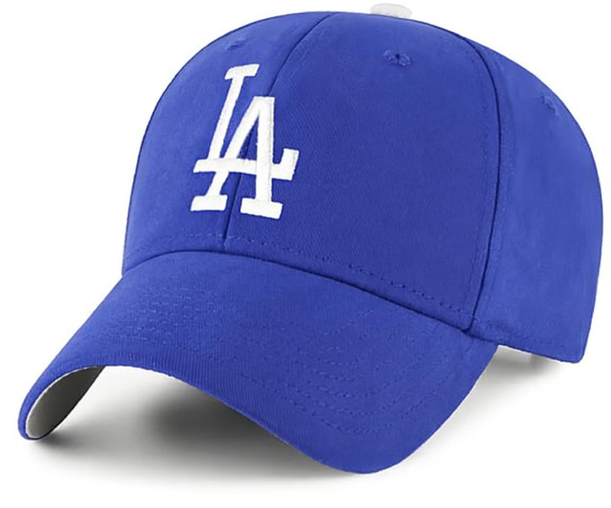 Officially Licensed Los Angeles Dodgers Youth Boys Girls Baseball Hat Classic Primary Home Team Logo Royal Blue/White MVP Adjustable LA Embroidered Kids Sports Ball Cap