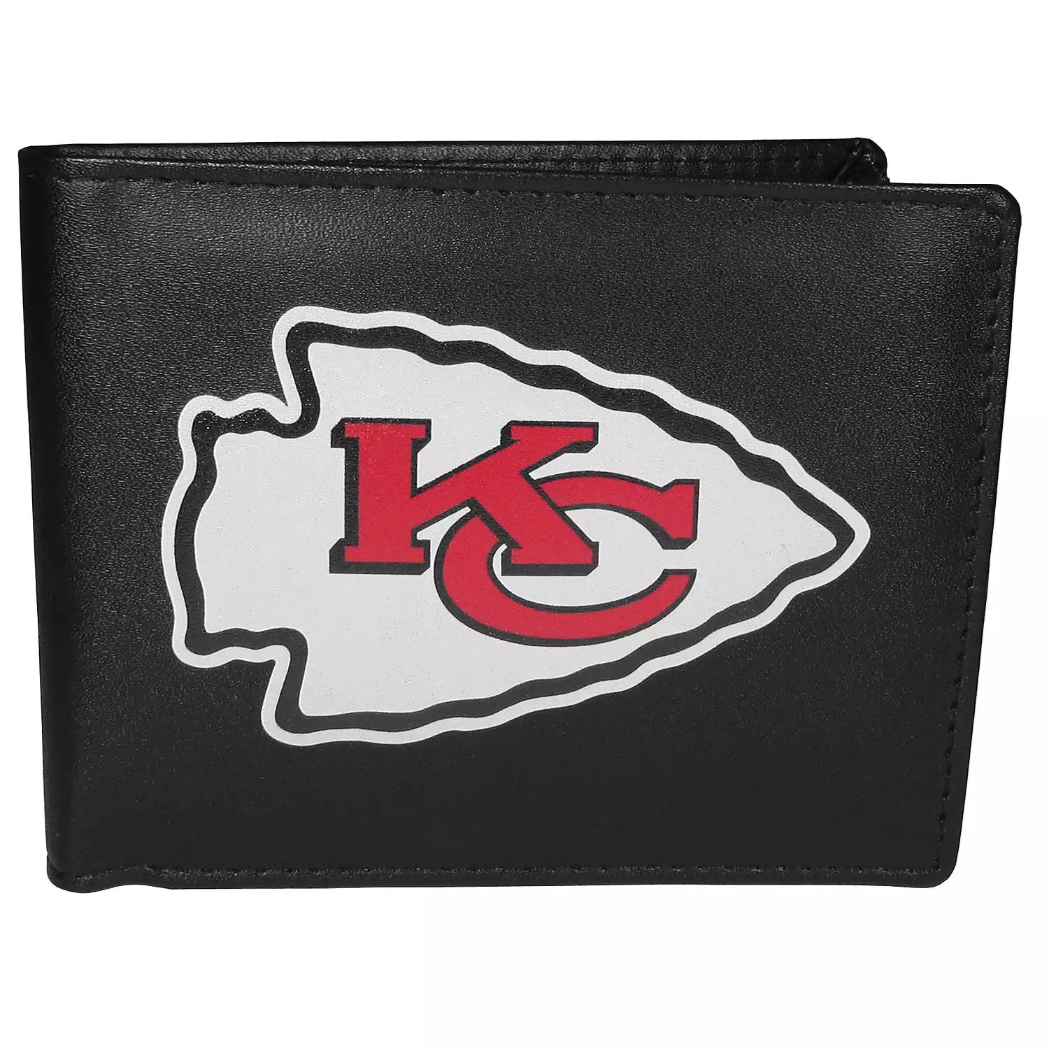 Kansas City Chiefs Genuine Leather Bifold Wallet NFL Football All Over Logo New