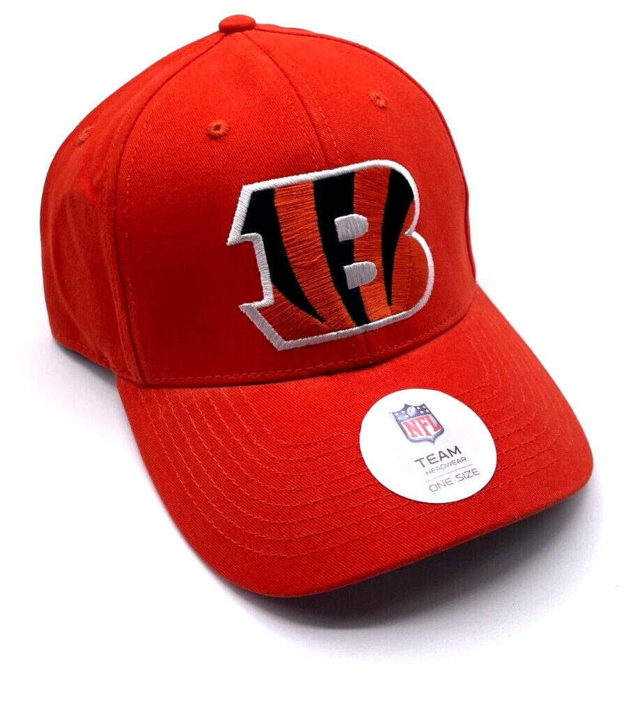 Cincinnati Bengals Hat Solid Orange MVP Structured NFL Football Team Logo Cap New