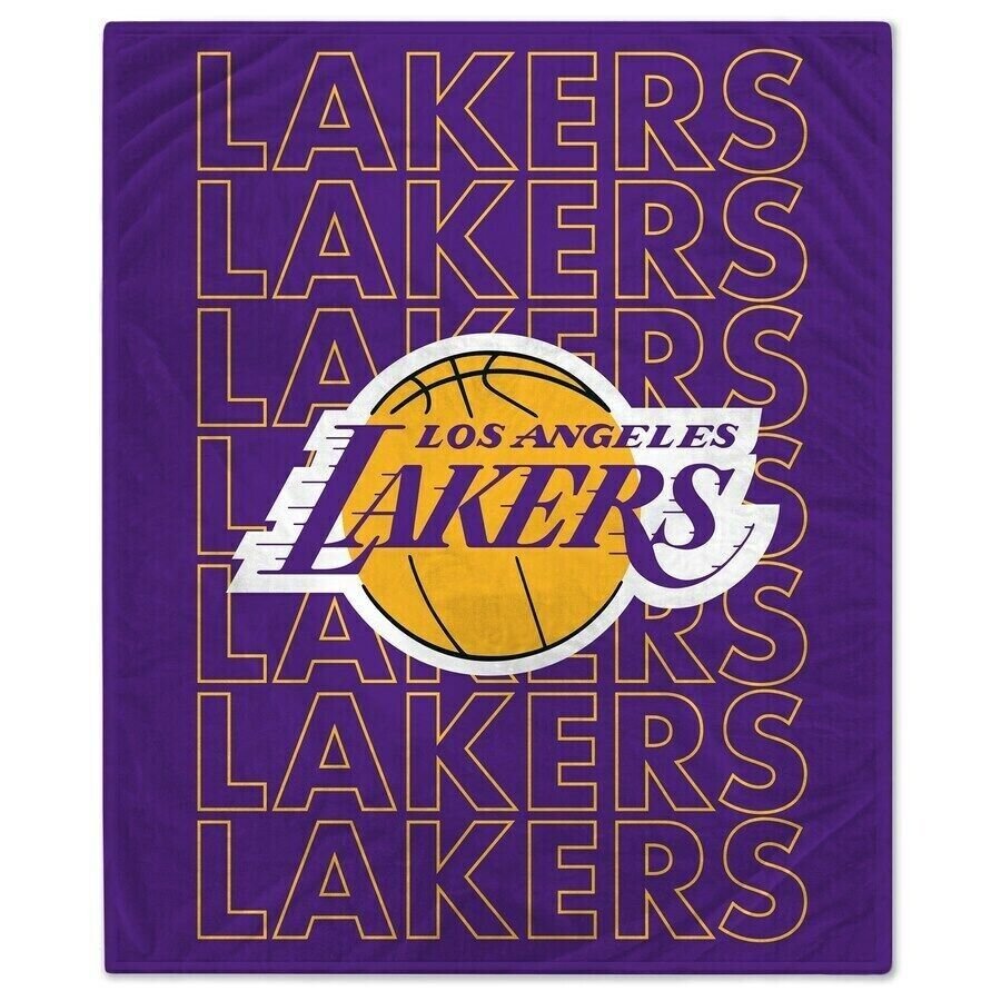 Los Angeles Lakers Plush Blanket 60"X 70" Pegasus Sports LA NBA Basketball Team Logo New