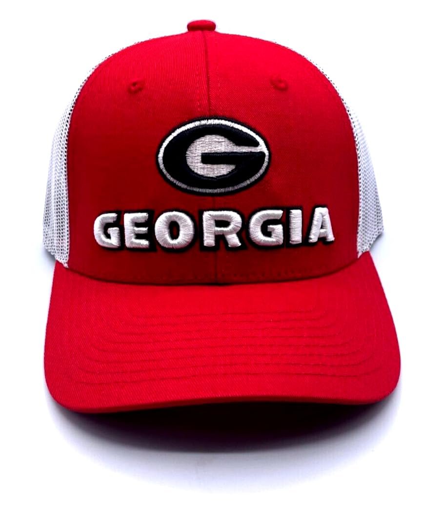 University Georgia Two-Tone Trucker Hat Adjustable Bulldogs Mesh Cap