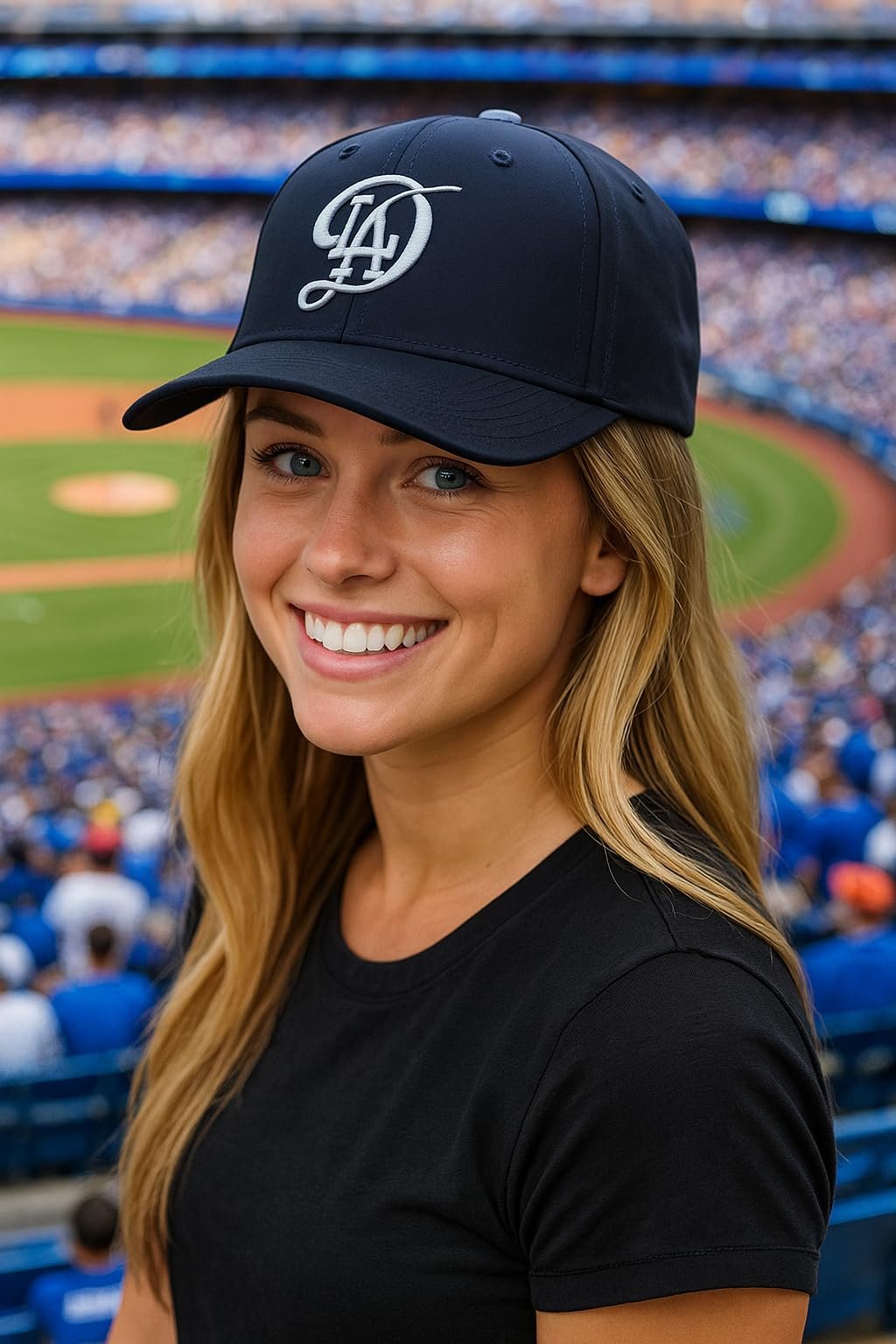 Officially Licensed Los Angeles Dodgers Baseball City Connect Classic Edition Sports Hat Navy Blue/White LA Home Team Logo Embroidered Adjustable Structured Snapback Ball Cap