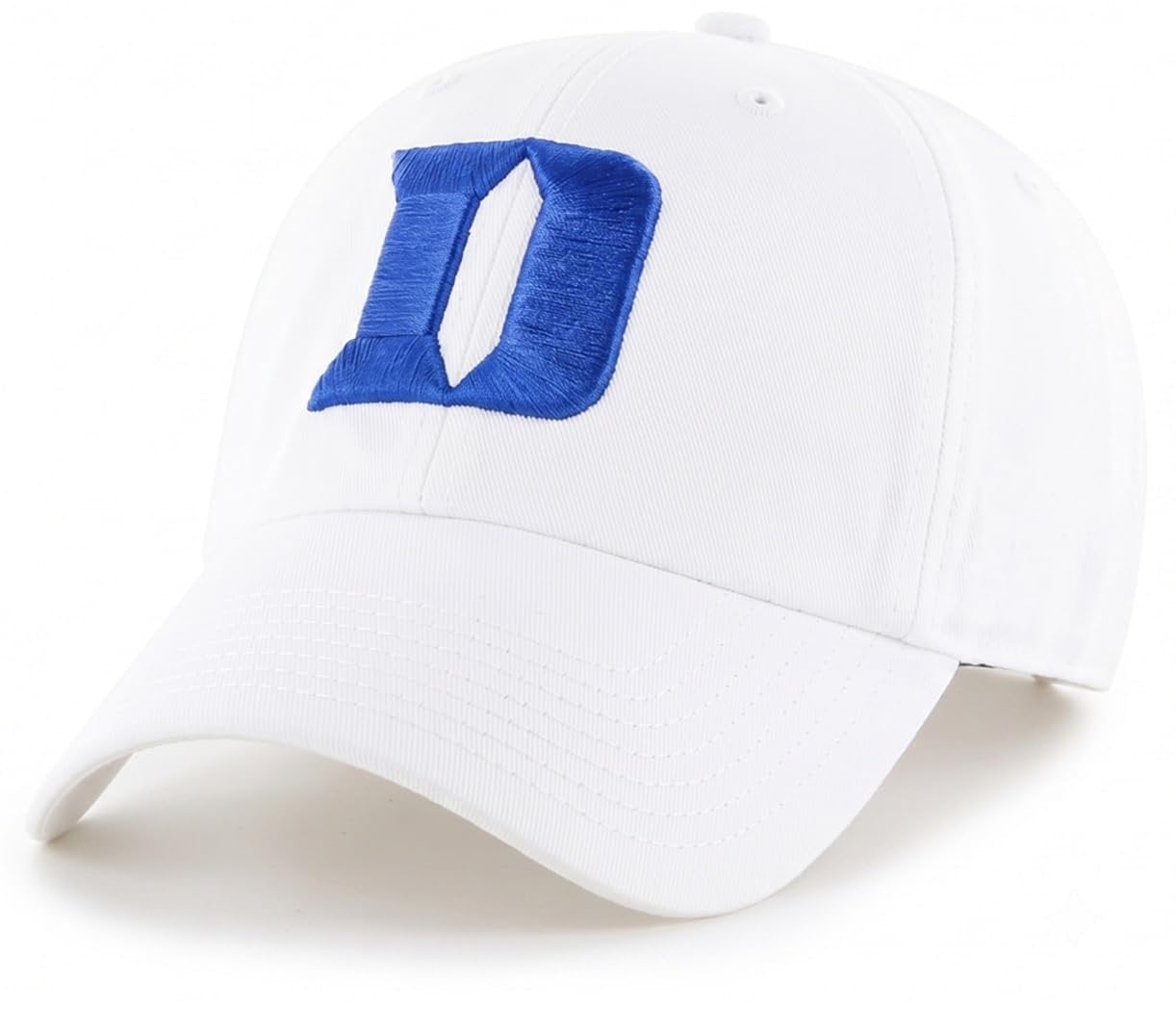 Officially Licensed Duke Blue Devils White MVP Hat Iconic Blue D Logo Embroidery Adjustable Structured Cap