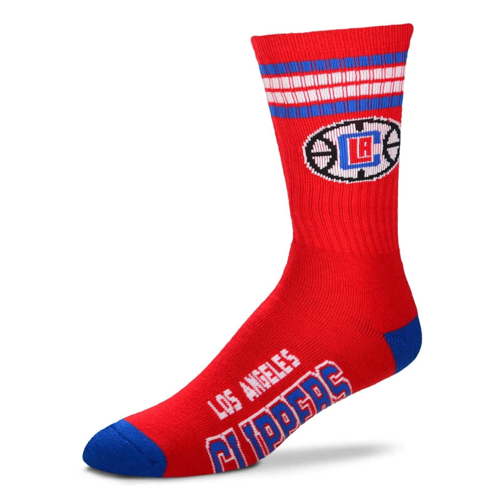 Los Angeles Clippers Adult Large Crew Socks LA Authentic NBA Basketball Team Logo New