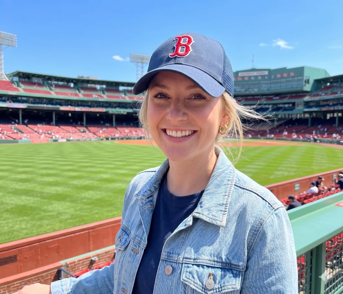 Officially Licensed Boston Red Sox Navy Mesh Trucker Embroidered Red/White B Logo Adjustable Cap