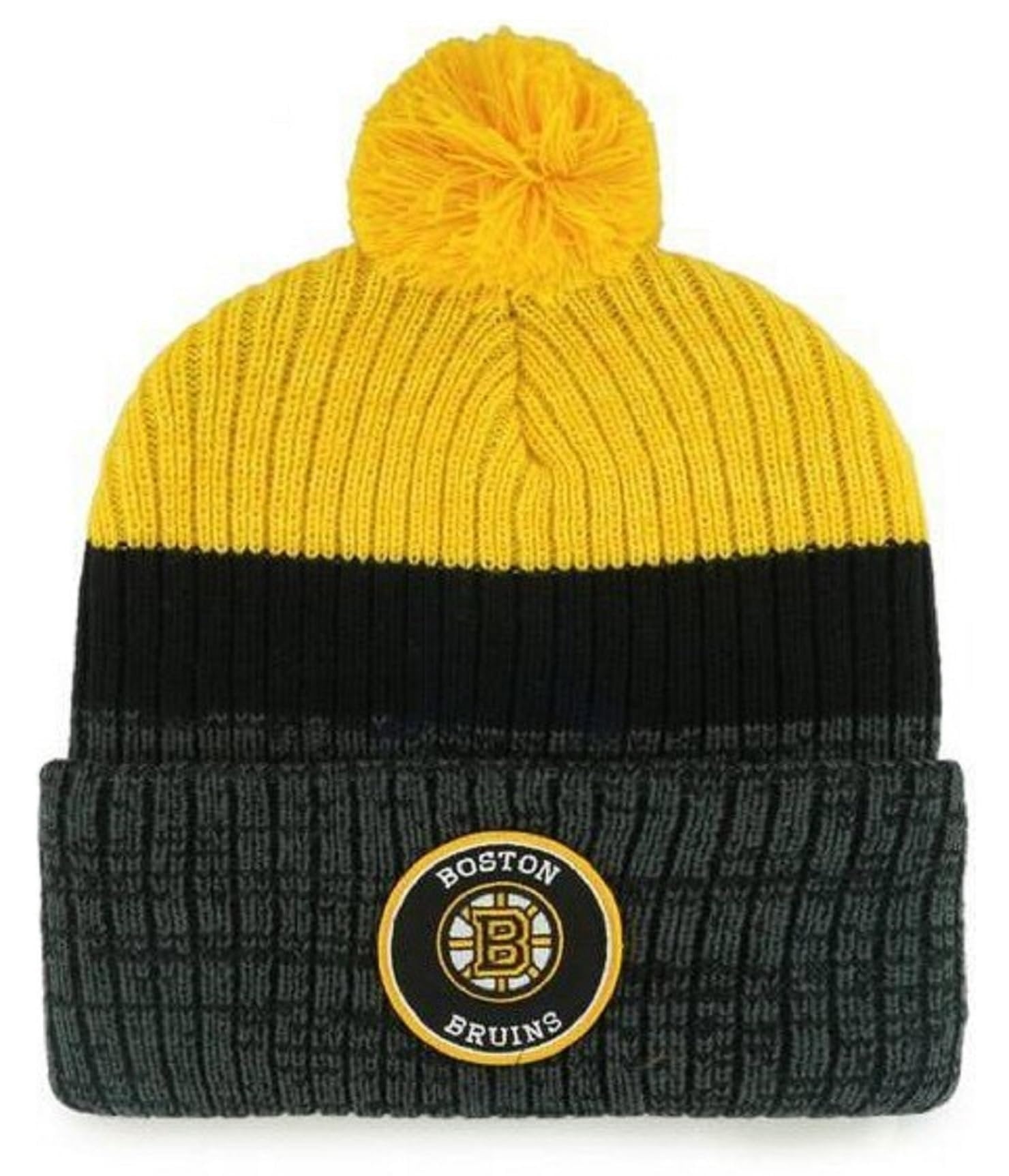 Boston Bruins Beanie Hat NHL Hockey Cuffed Knit Pom Classic Embroidered Team Logo Winter Cap Multicolor New